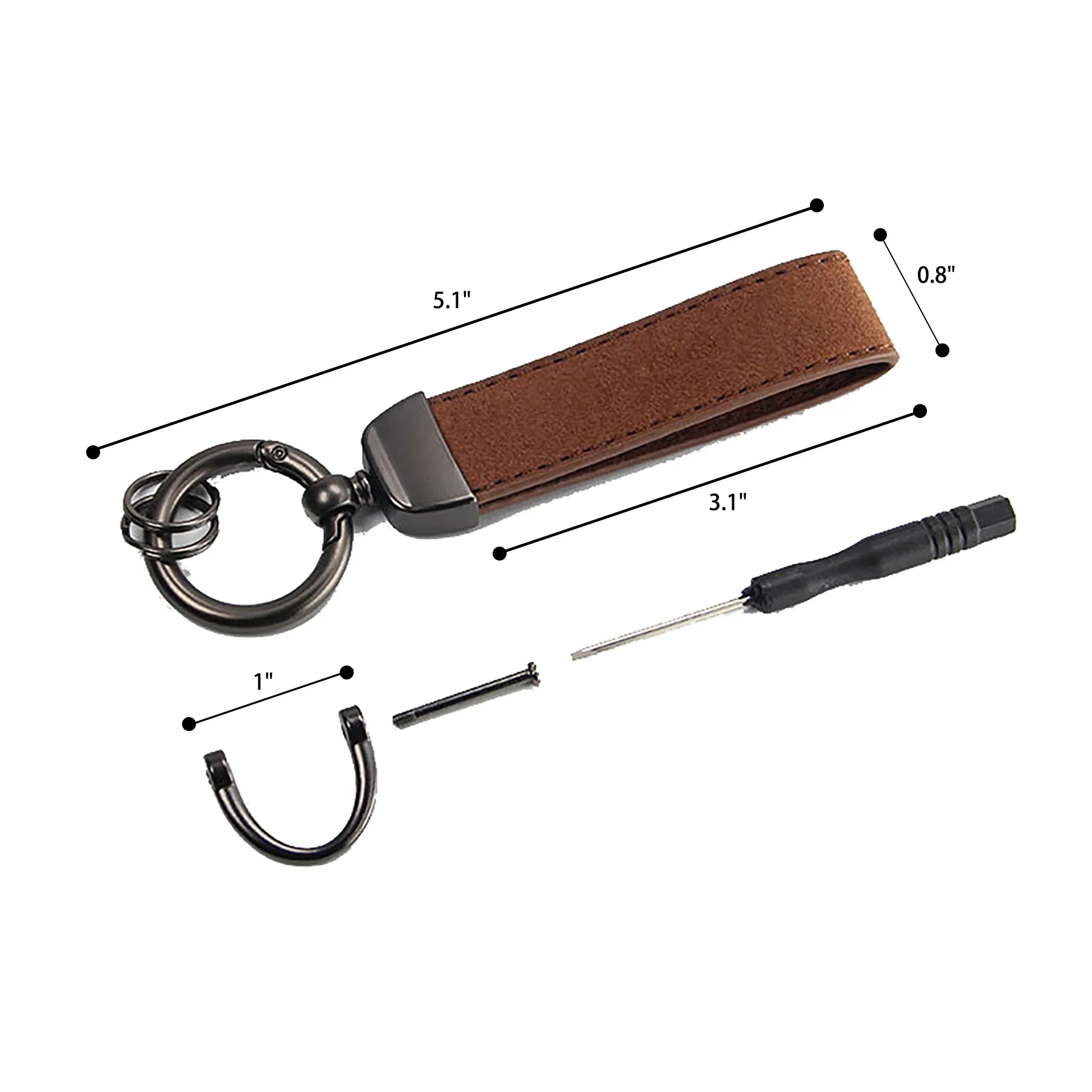 Belt Clip Keychain With Debossed Logo - Image 2
