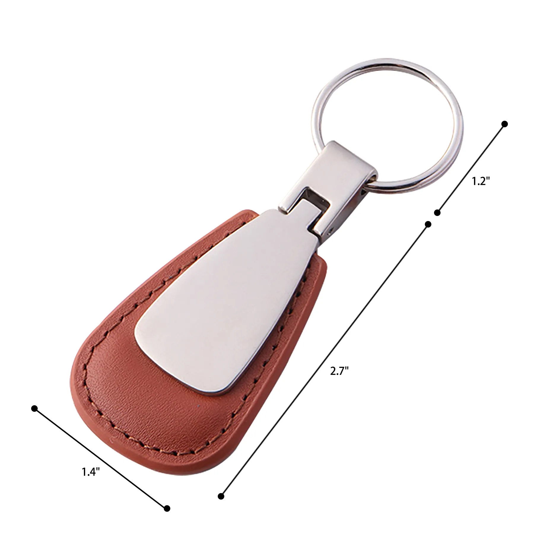 PU Drop Shaped Keychain - Image 2