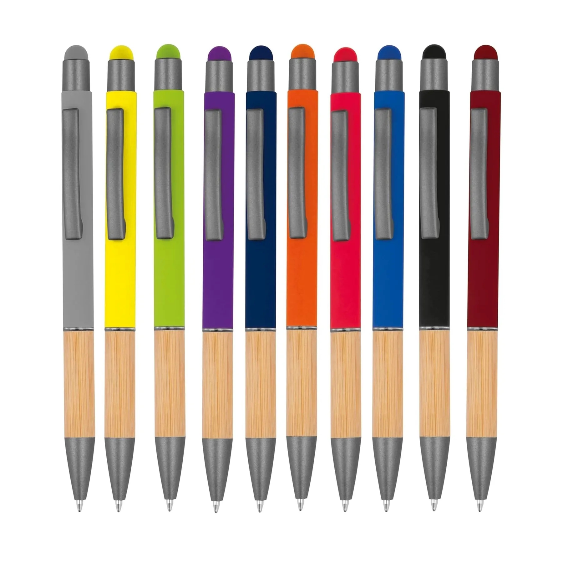 Plastic Wood Click Pen with Built-in NFC - Image 3