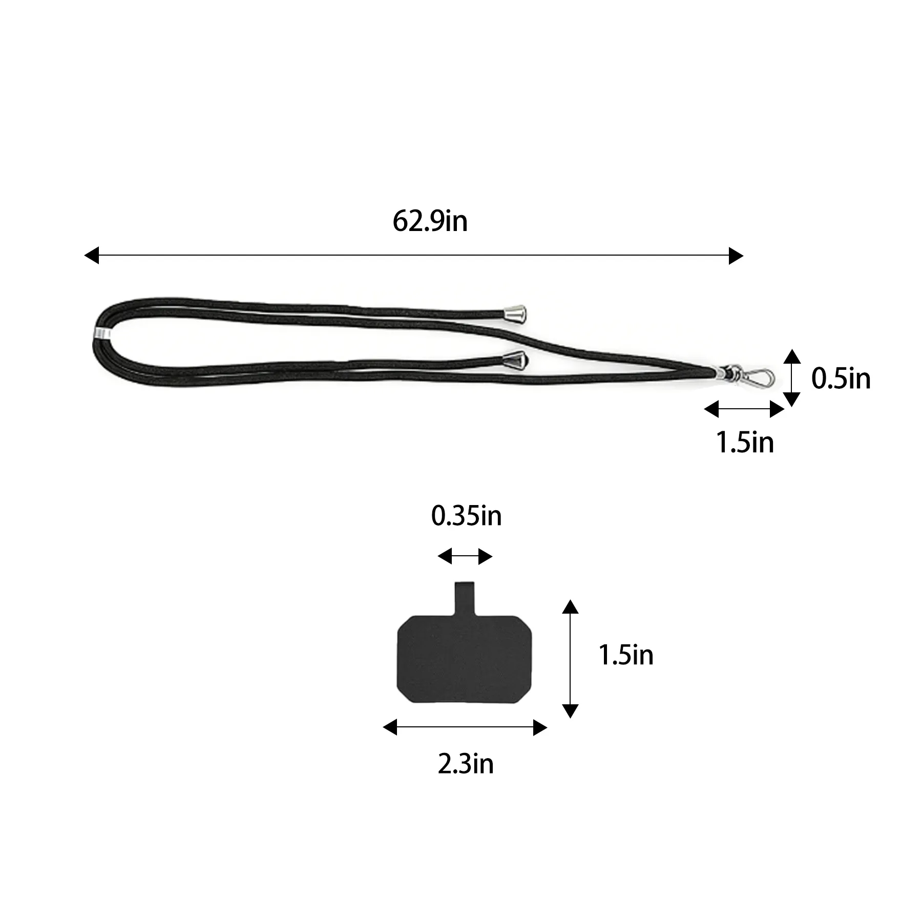 Nylon Universal Phone Case Lanyard With Spacer - Image 2