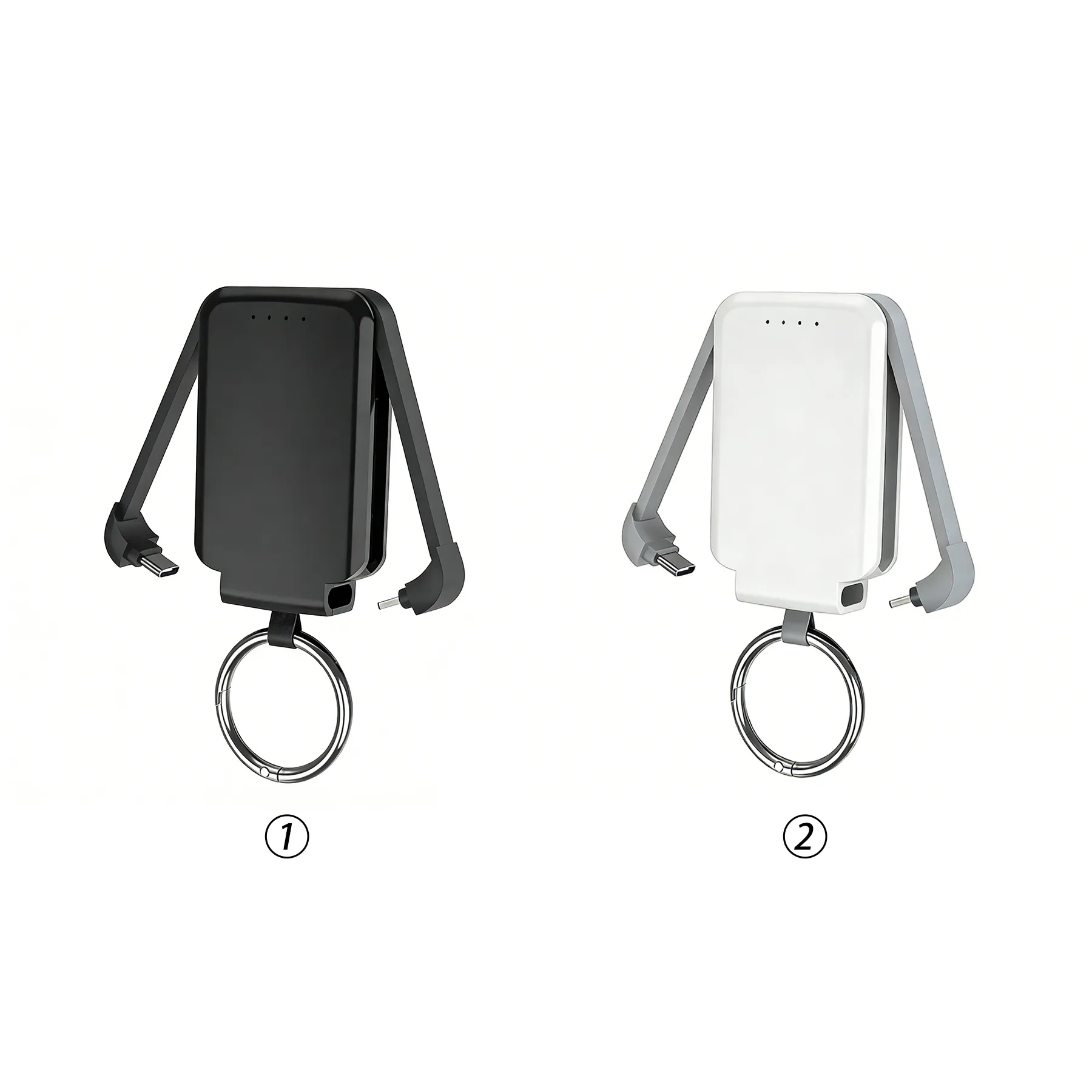 2000mAh Power Bank with Flashlight & Hook - Image 3