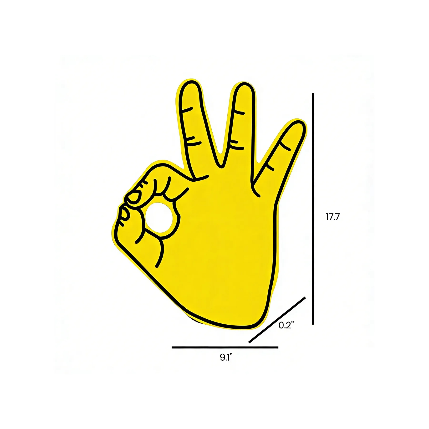 Oversized EVA Cheering Foam Gloves - Image 2
