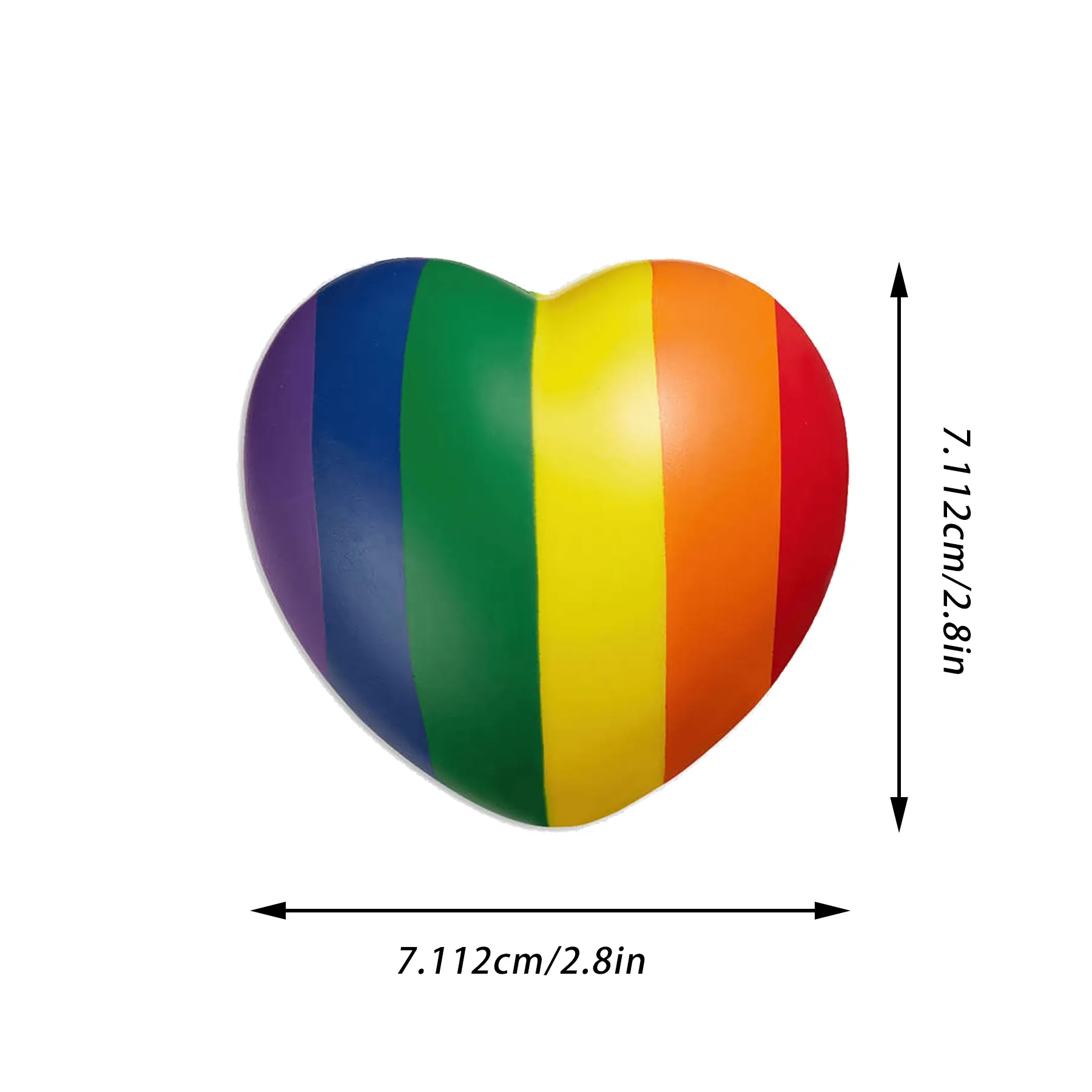 Rainbow Heart Stress Ball For Wellness Giveaways - Image 2