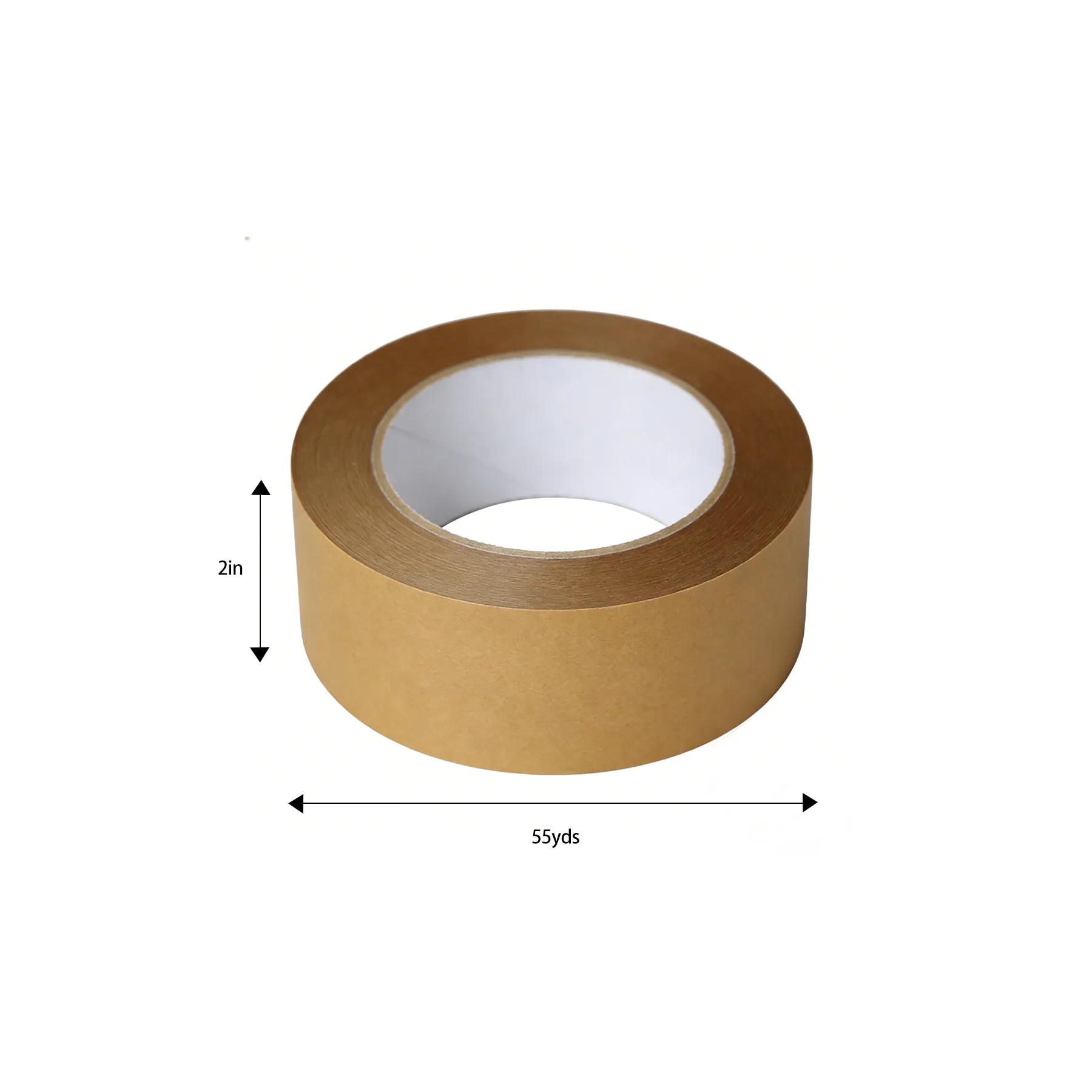 Custom Water-Activated Kraft Paper Tape 2in x 55yd Roll - Image 2