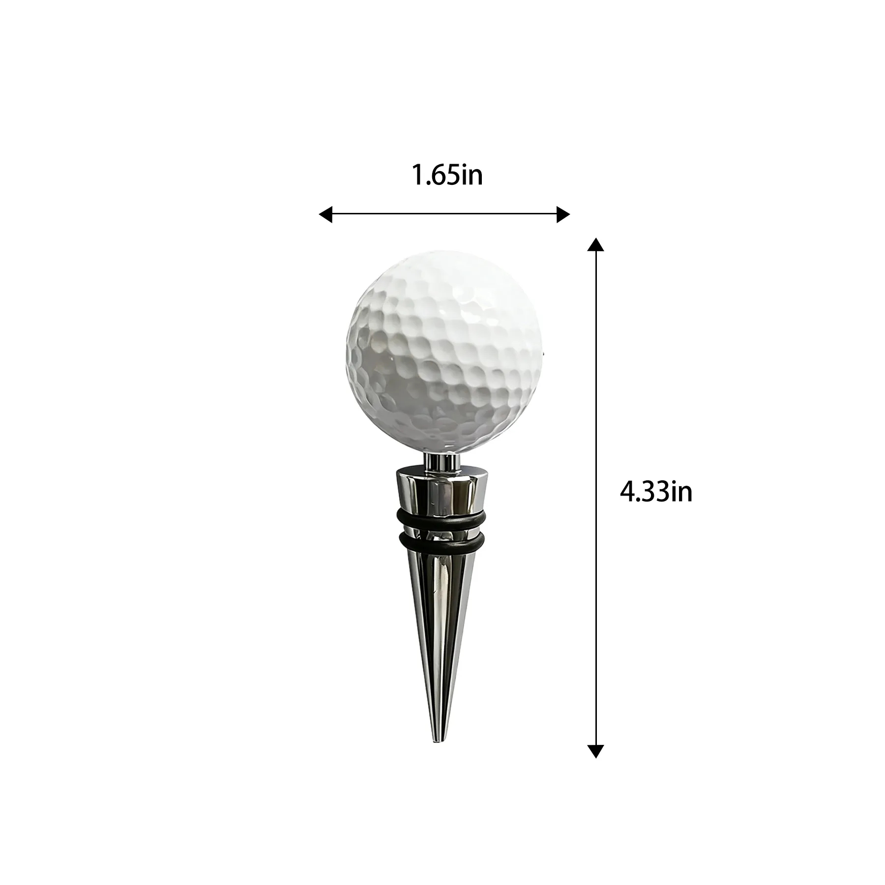 Spherical Alloy And Rubber Wine Bottle Stopper Gift - Image 2