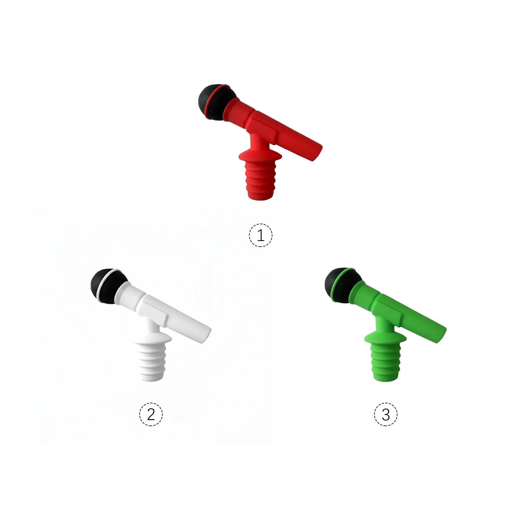 Silicone Microphone-Shaped Wine Stopper For Events - Image 3