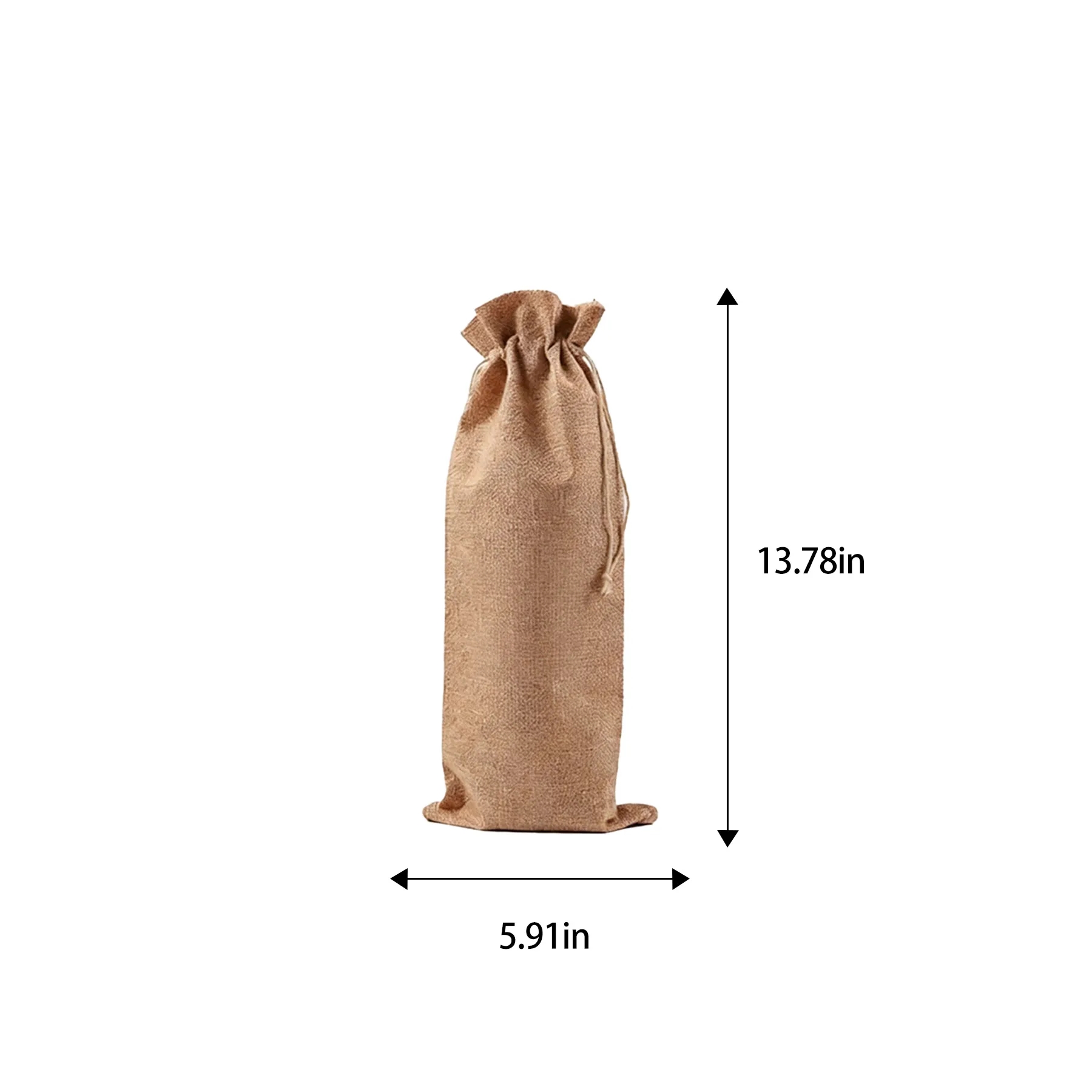Reusable Drawstring Linen Champagne Wine Bottle Gift Bag - Image 2