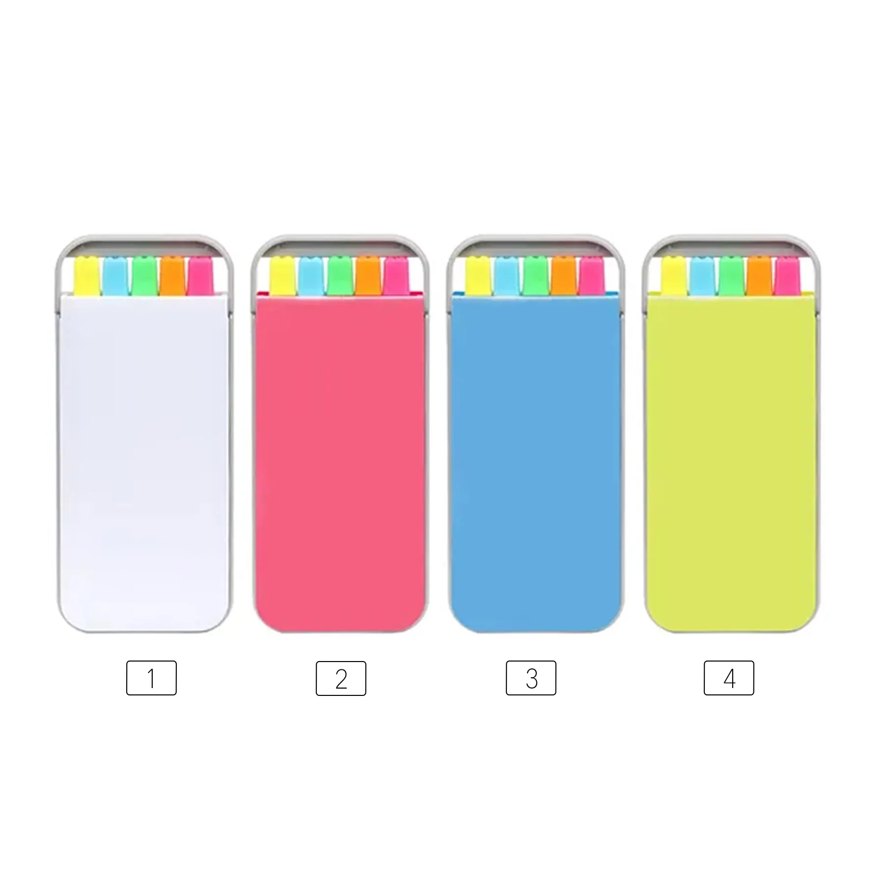 5-Color Highlighter Set In Case With Chisel Tips - Image 3