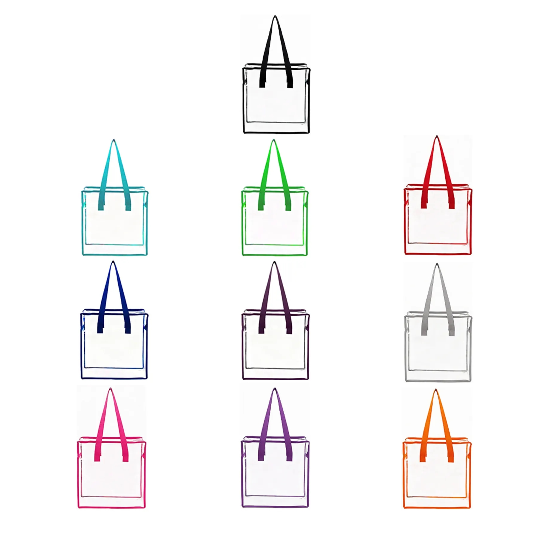 Clear Vinyl Stadium-Approved Zipper Tote Bag - Image 3