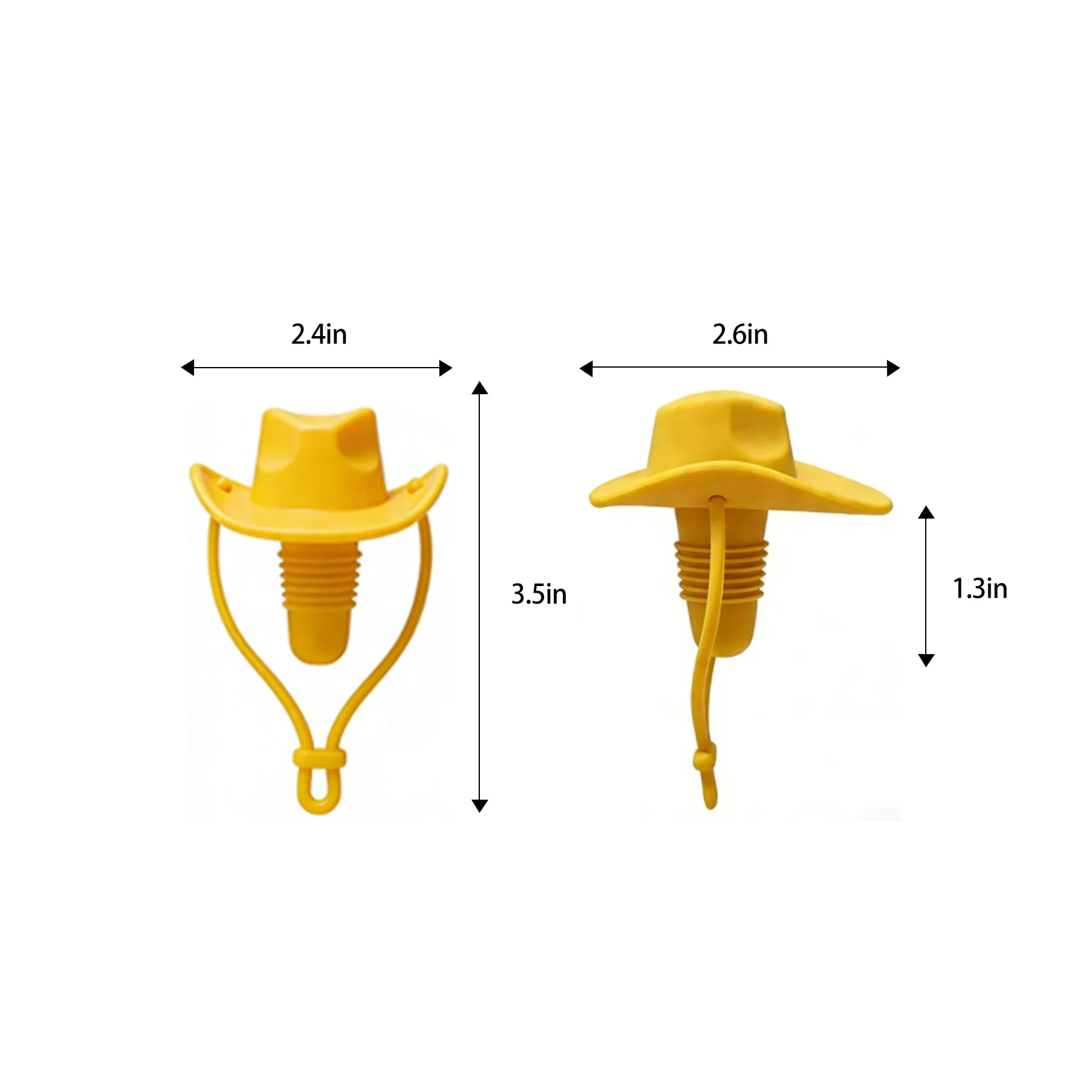 Reusable Cowboy Hat Silicone Wine Stopper - Image 2