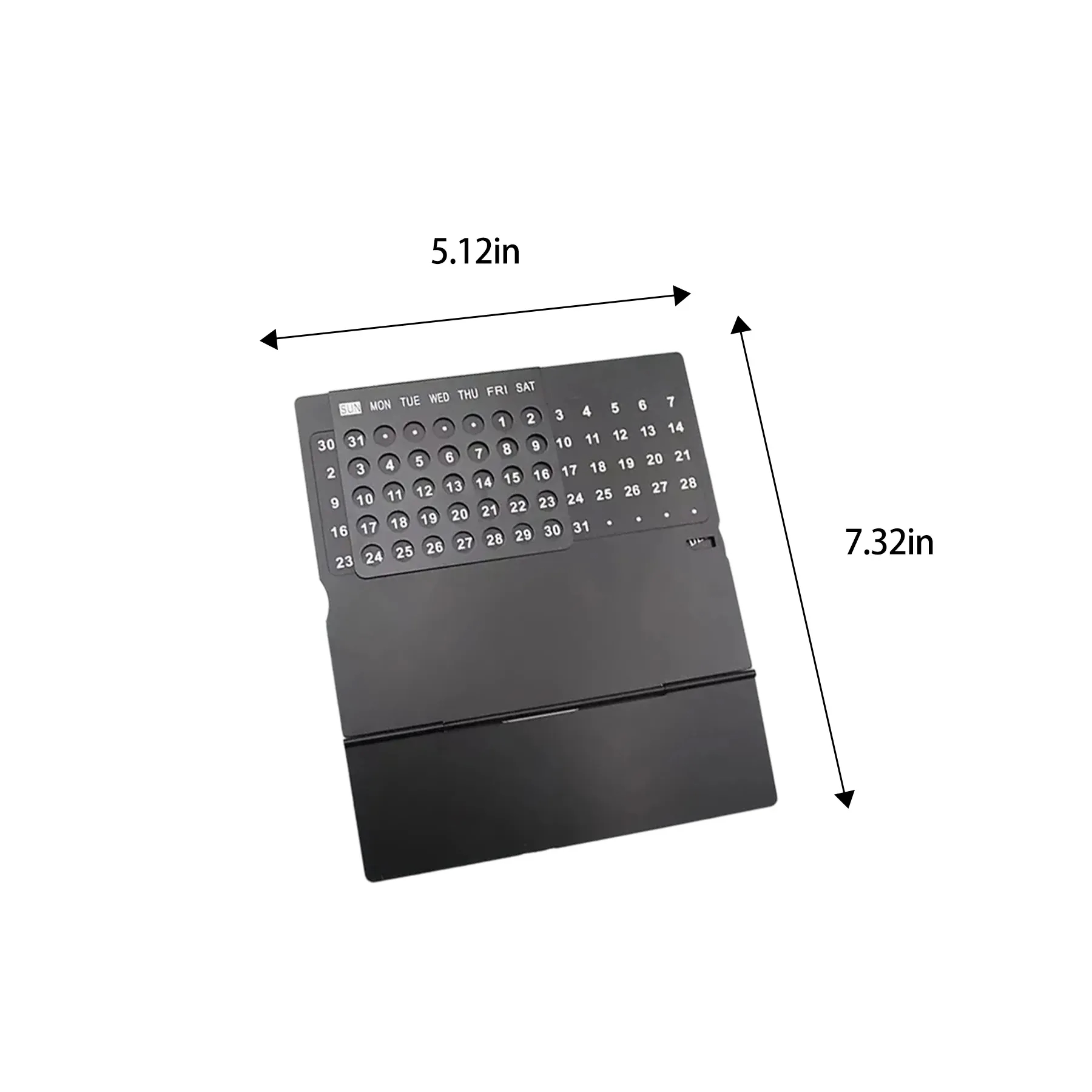 Premium Aluminum Perpetual Desk Calendar With Slider - Image 2