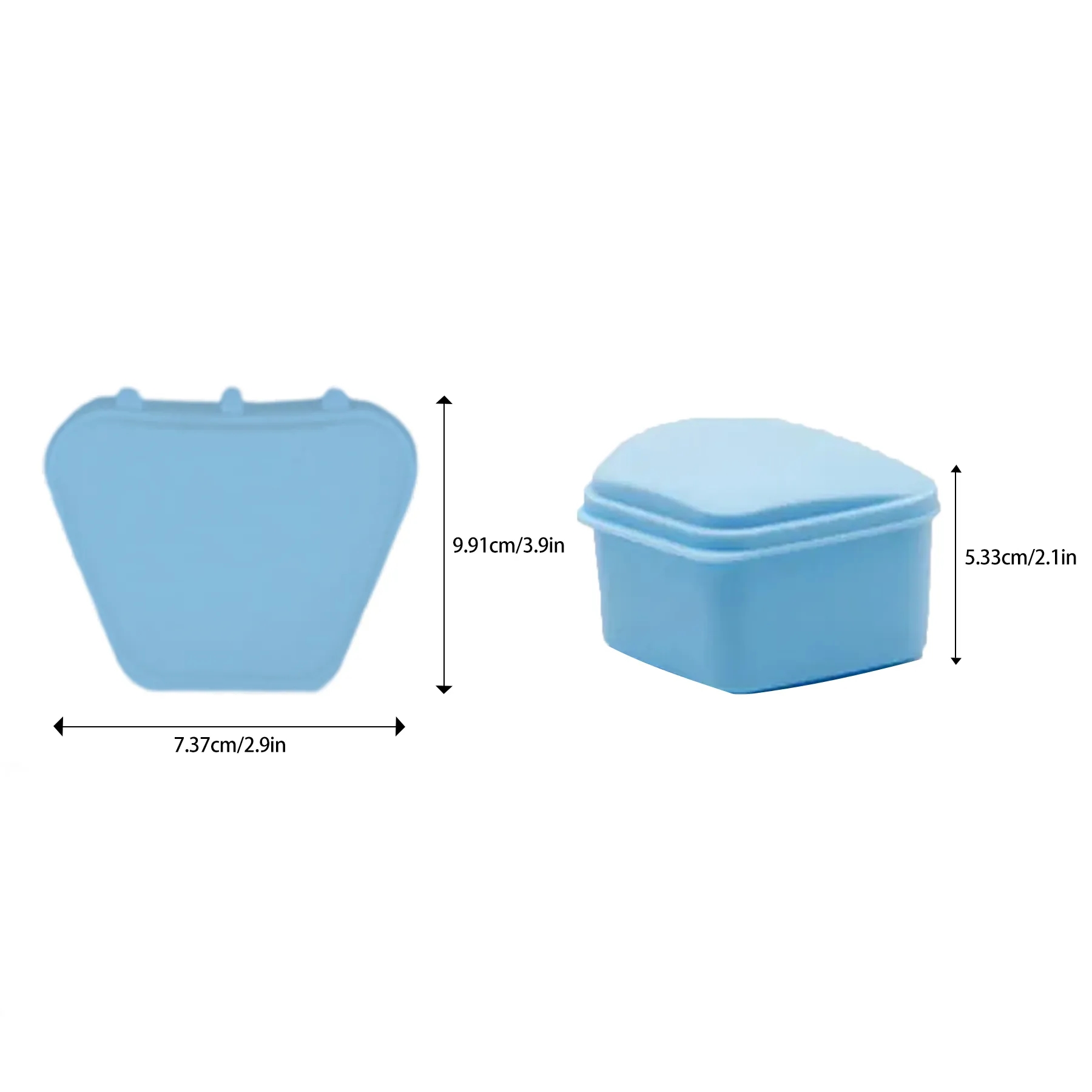 Trapezoid Denture Storage Case With Secure Snap Lid - Image 2