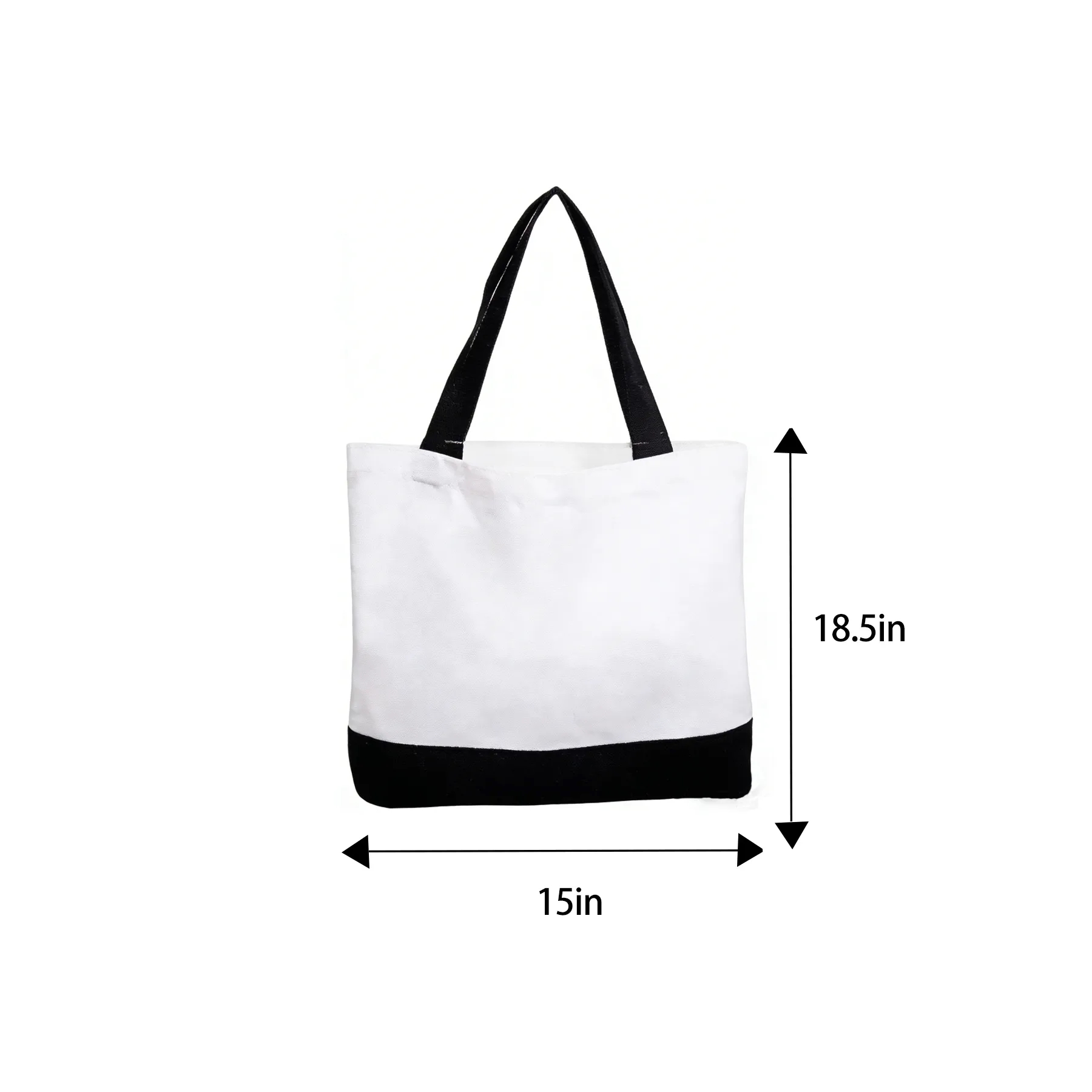 12oz Color Block Canvas Tote Bag With Large Imprint - Image 2
