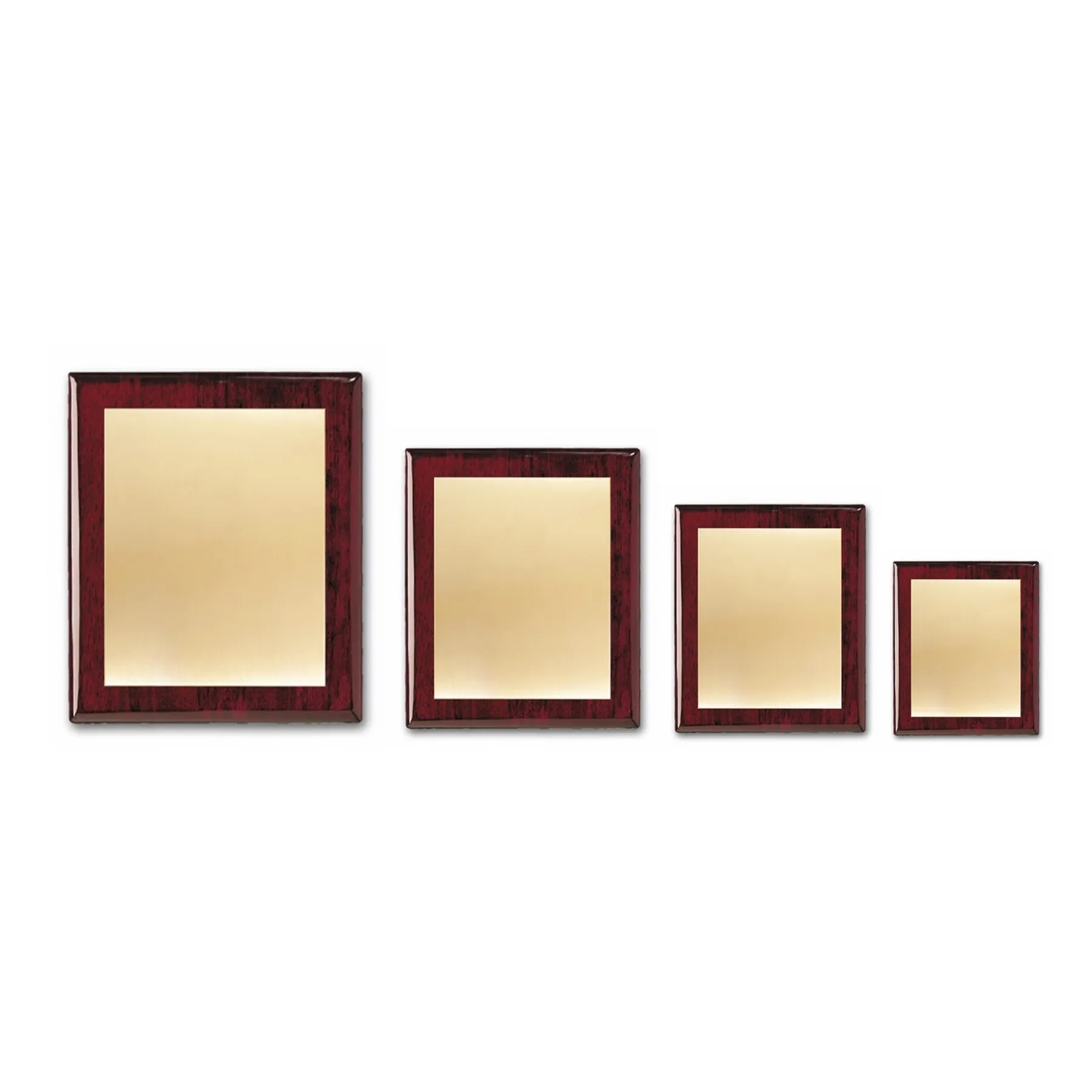 Rosewood Piano-Finish Plaque with Screenprinted Brass Plate - Image 3