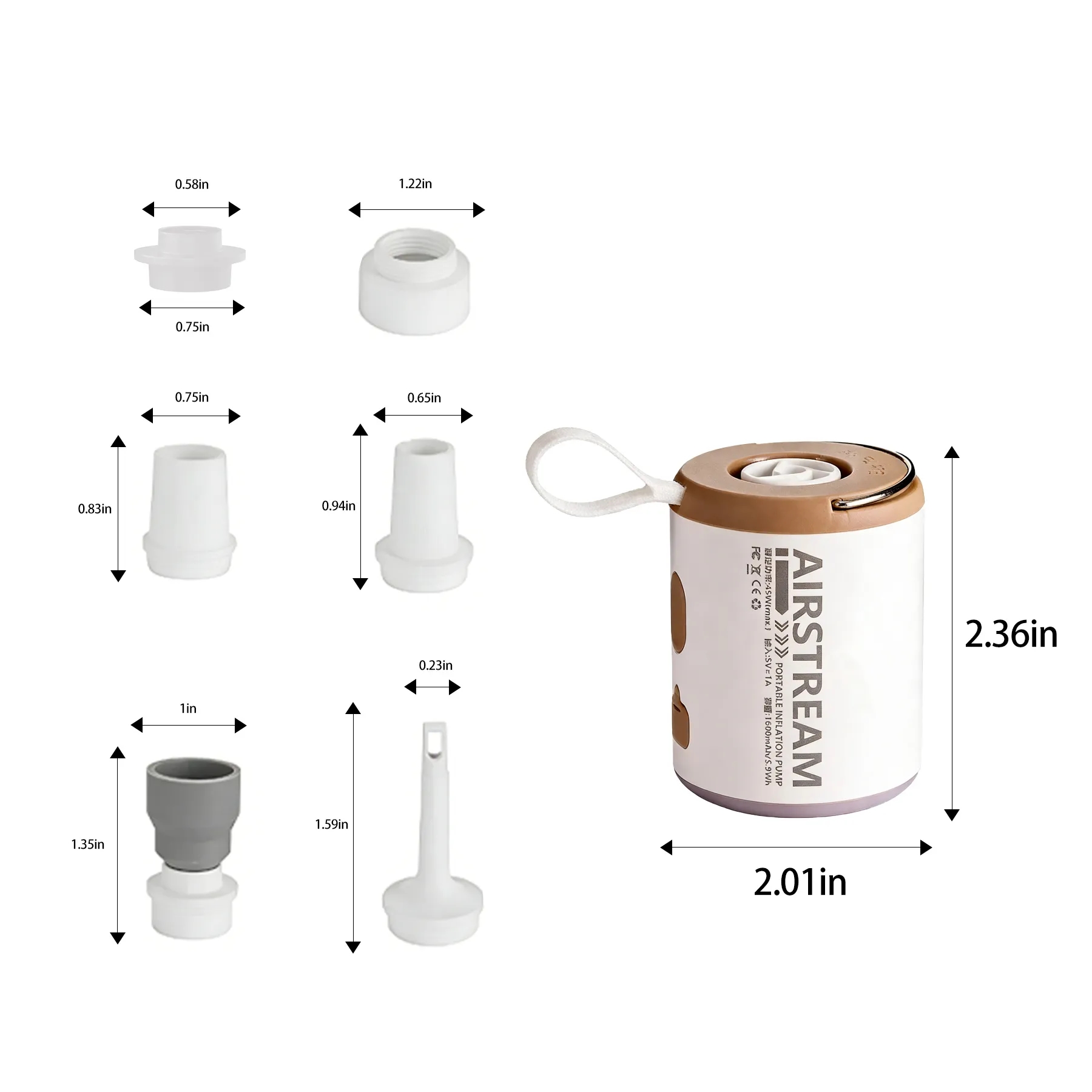 Rechargeable Mini Air Pump With Camping Light Tool - Image 2