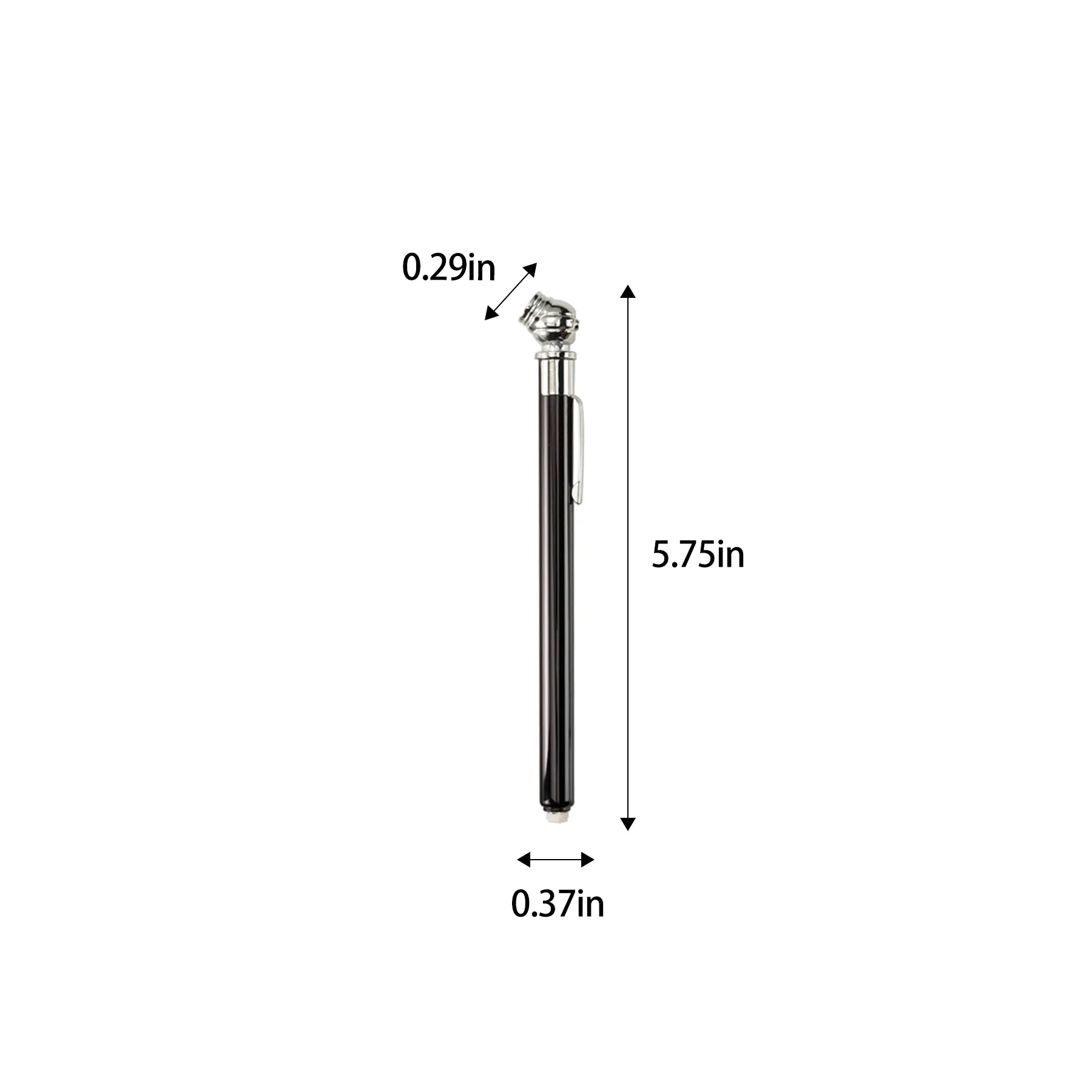 High Pressure Aluminum Tire Gauge With Metal Clip - Image 2