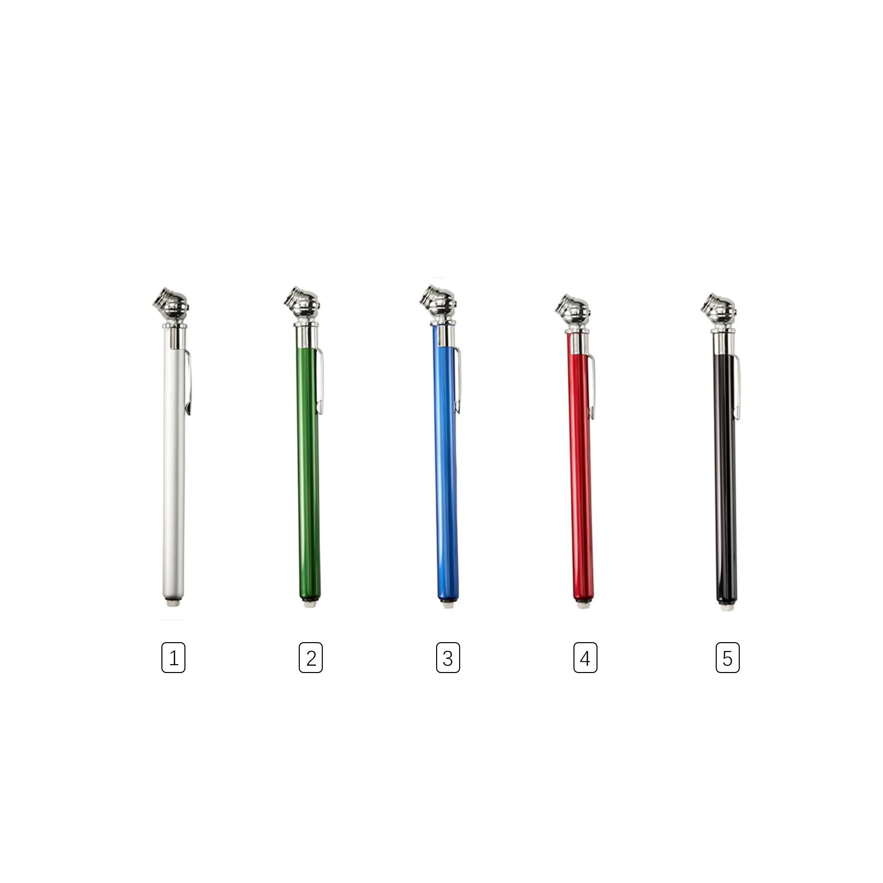 High Pressure Aluminum Tire Gauge With Metal Clip - Image 3