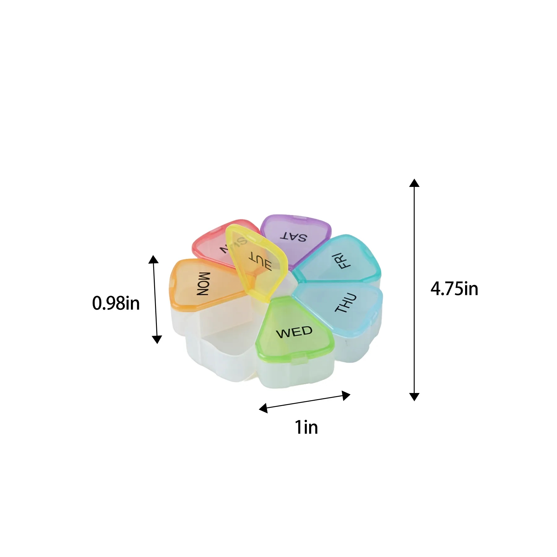 4.75" Round 7-Day Pill Organizer - Image 2