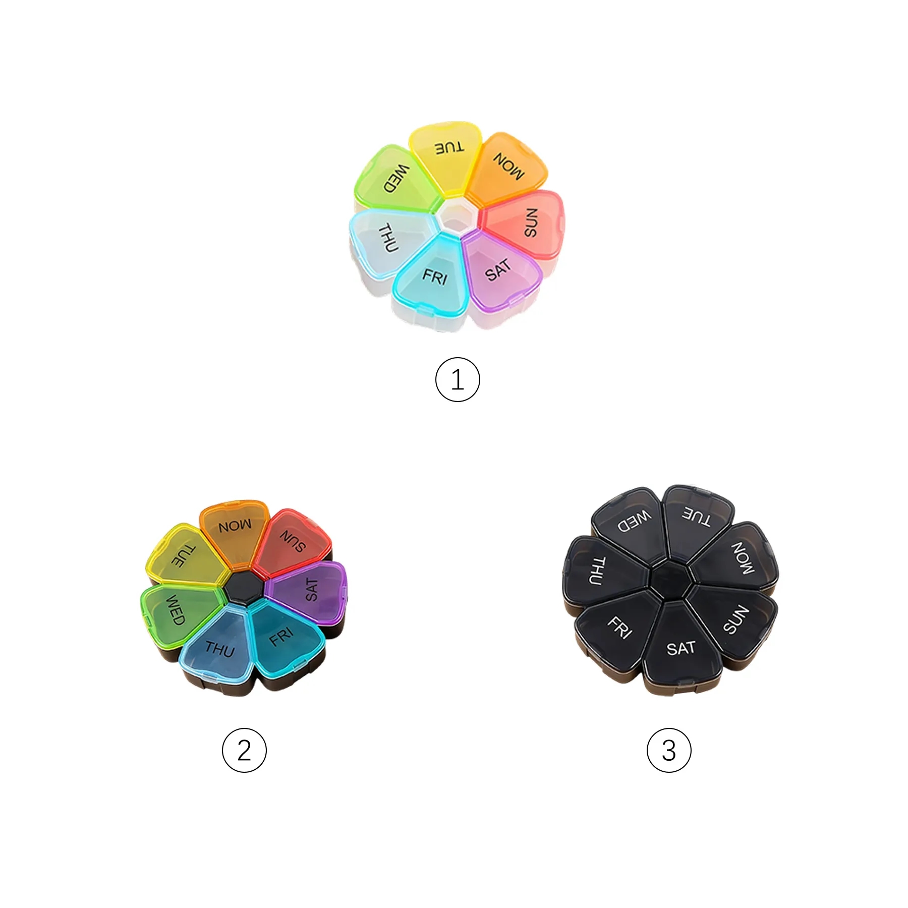 4.75" Round 7-Day Pill Organizer - Image 3