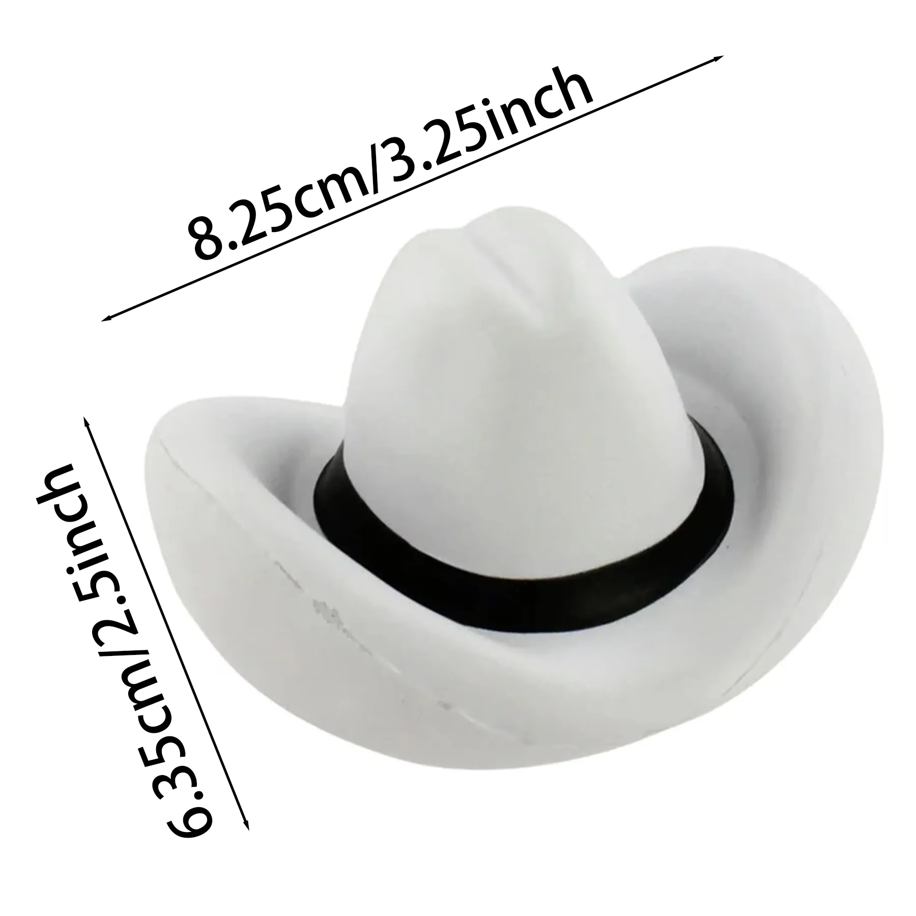 PU Foam Pad Print Cowboy Hat Stress Reliever - Image 2