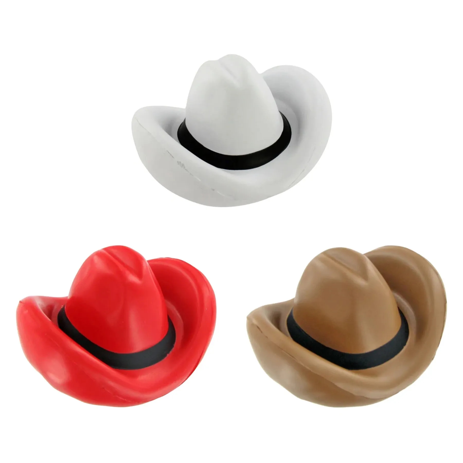 PU Foam Pad Print Cowboy Hat Stress Reliever - Image 3