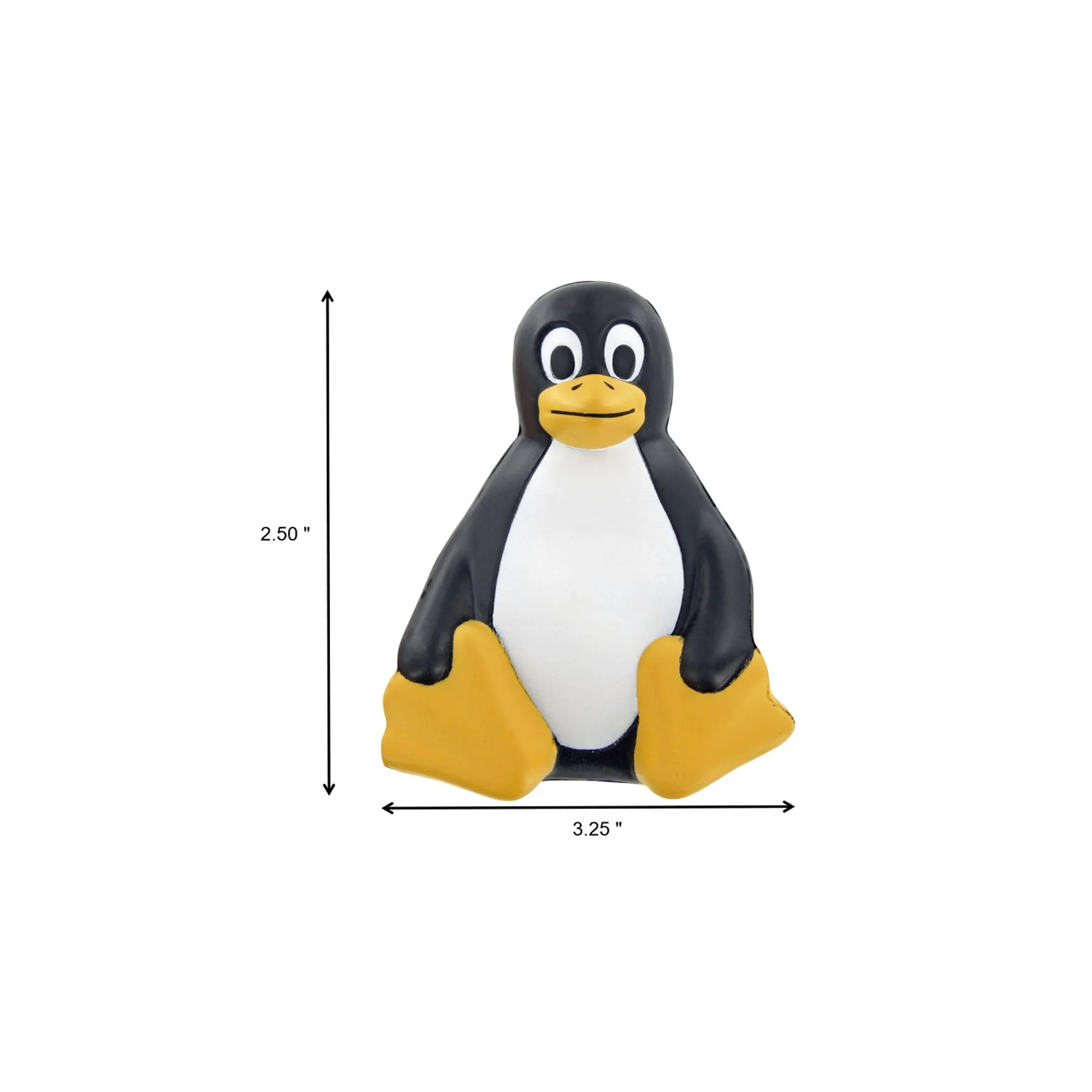 Winter Custom Sitting Penguin Stress Reliever Ball - Image 2