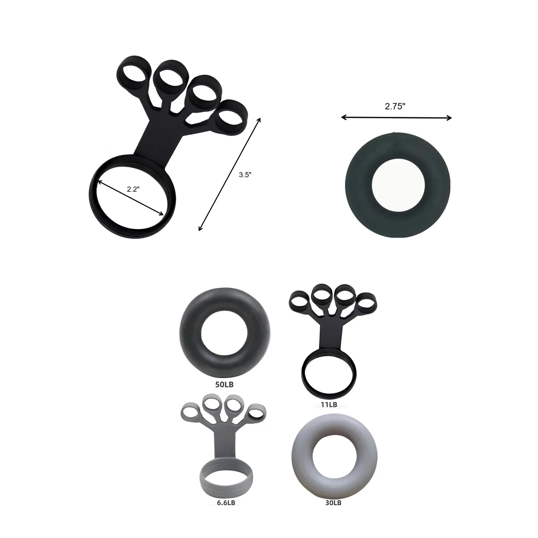 Portable Silicone Finger Grip Strength Exercise Trainer Set - Image 2