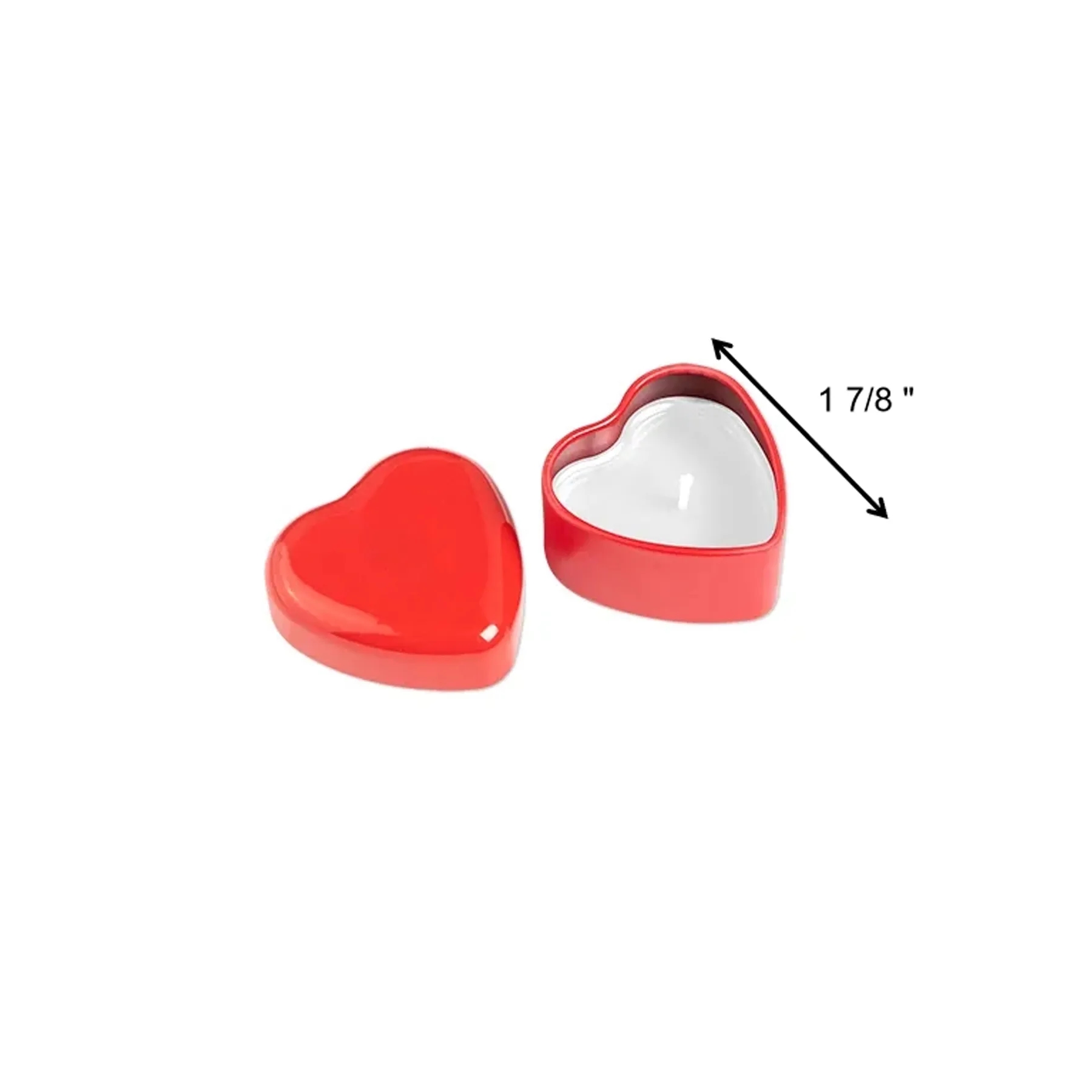 15g Red Heart Soy Candle In Tin For Gifts And Decor - Image 2
