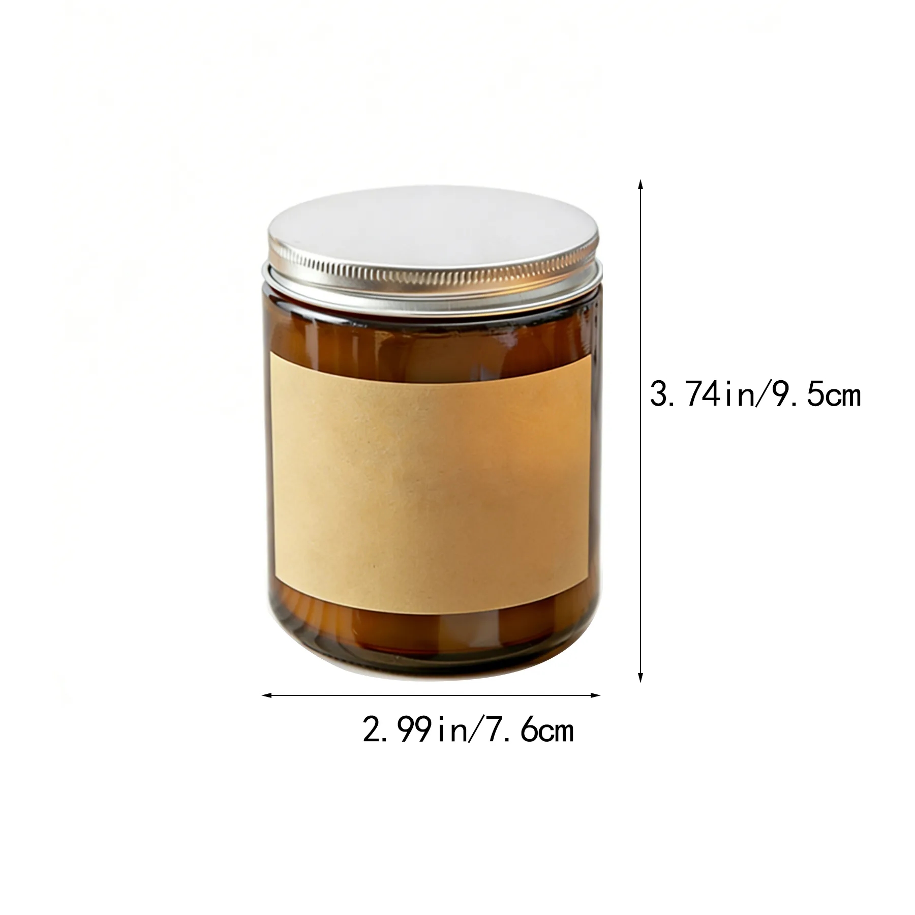 200g Zen Amber Jar Candle With Full Color Label And Lid - Image 2
