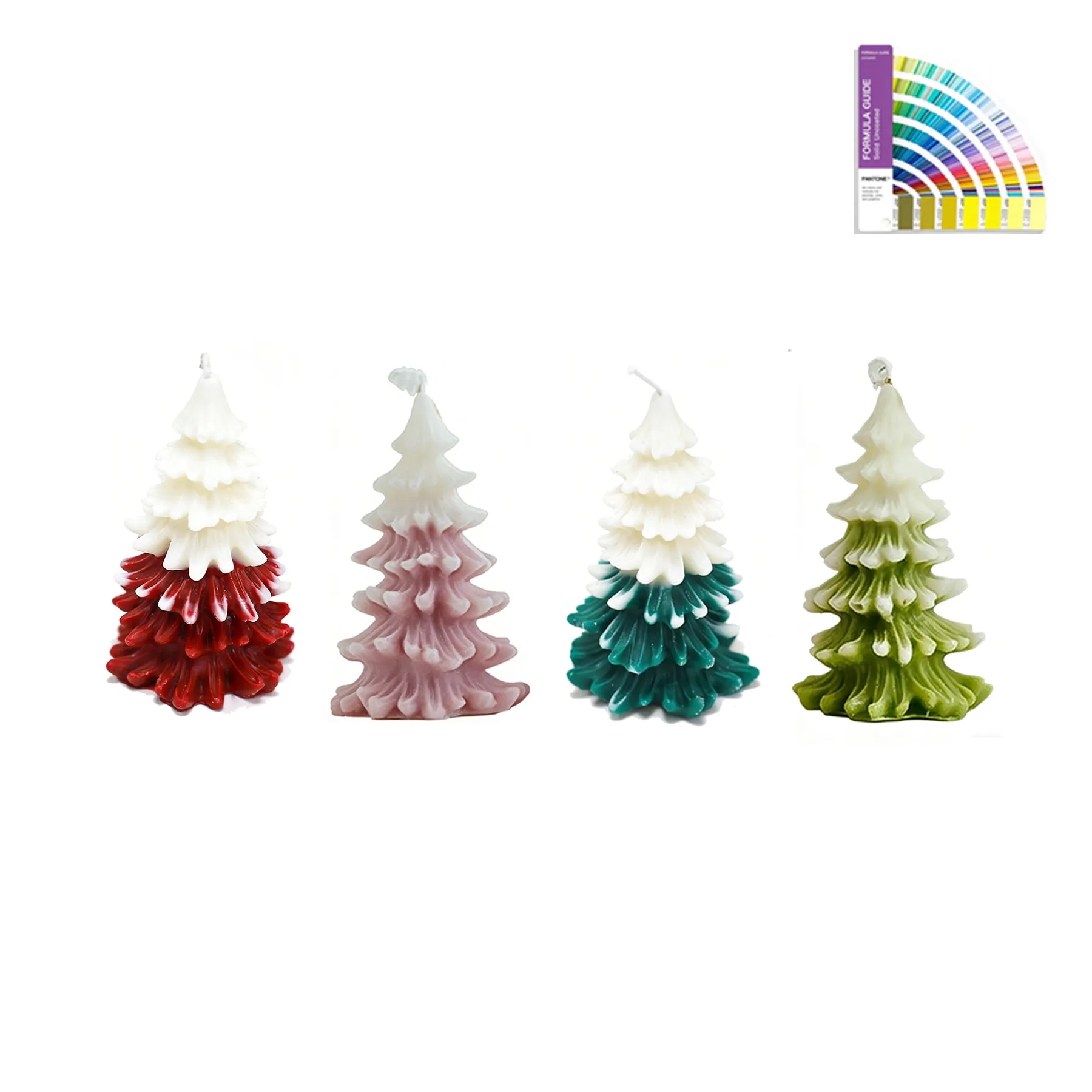 Christmas Tree Soy Candle In Festive Holiday Colors - Image 3