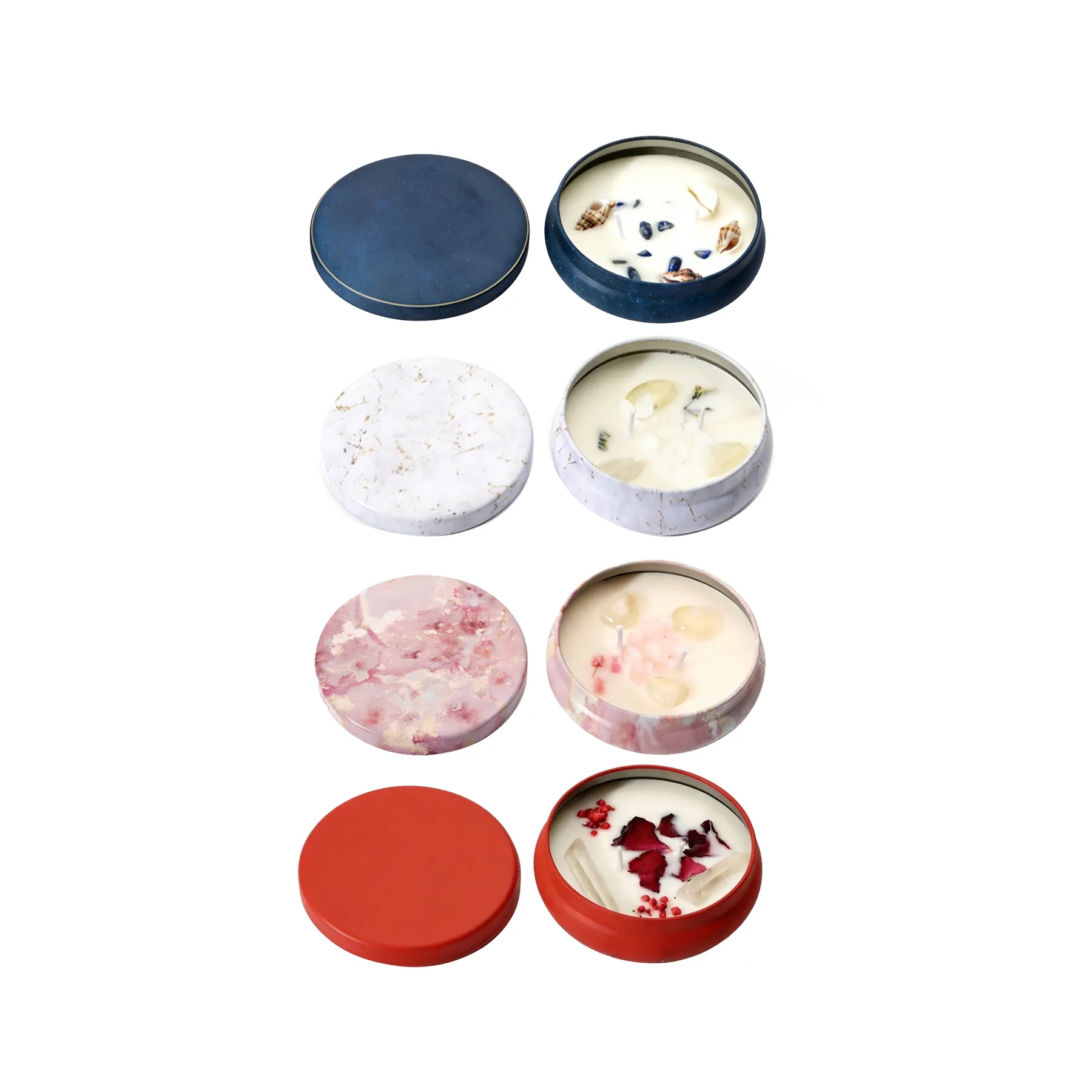 Premium Single Wick Soy Candle In Printed Round Tin - Image 3