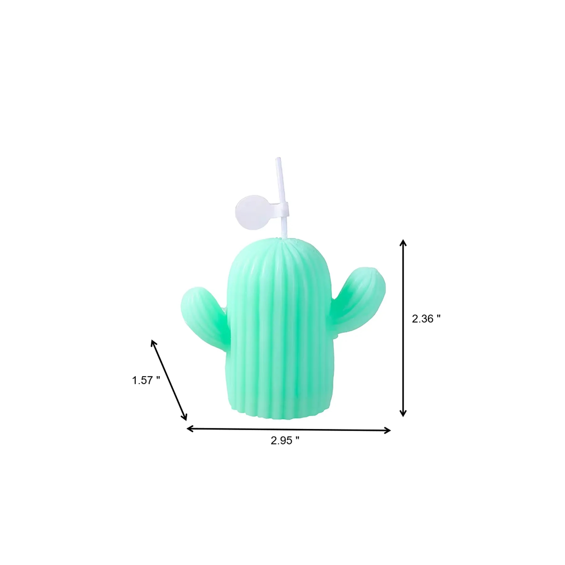 Valentine Cactus Scented Candle In Playful Shape - Image 3