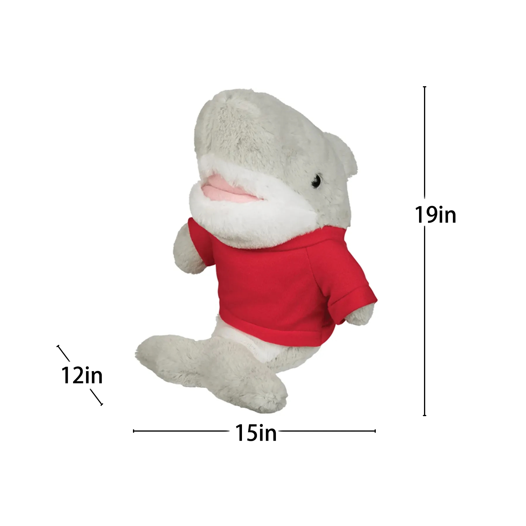 6 Inch Salty Shark Plush With Custom Apparel Option - Image 2