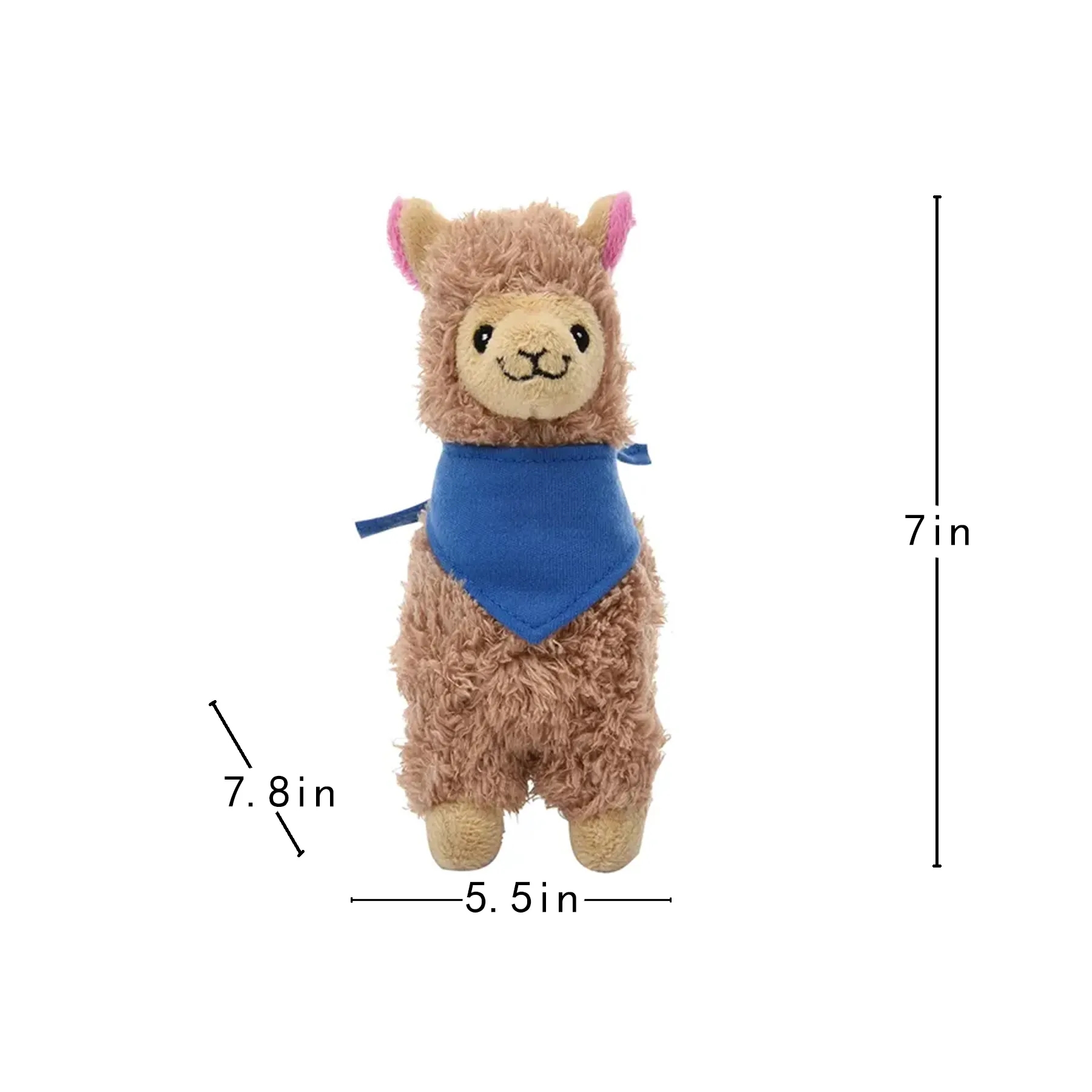 6" Cute Promo Llama Plush With Front Logo Decoration - Image 2