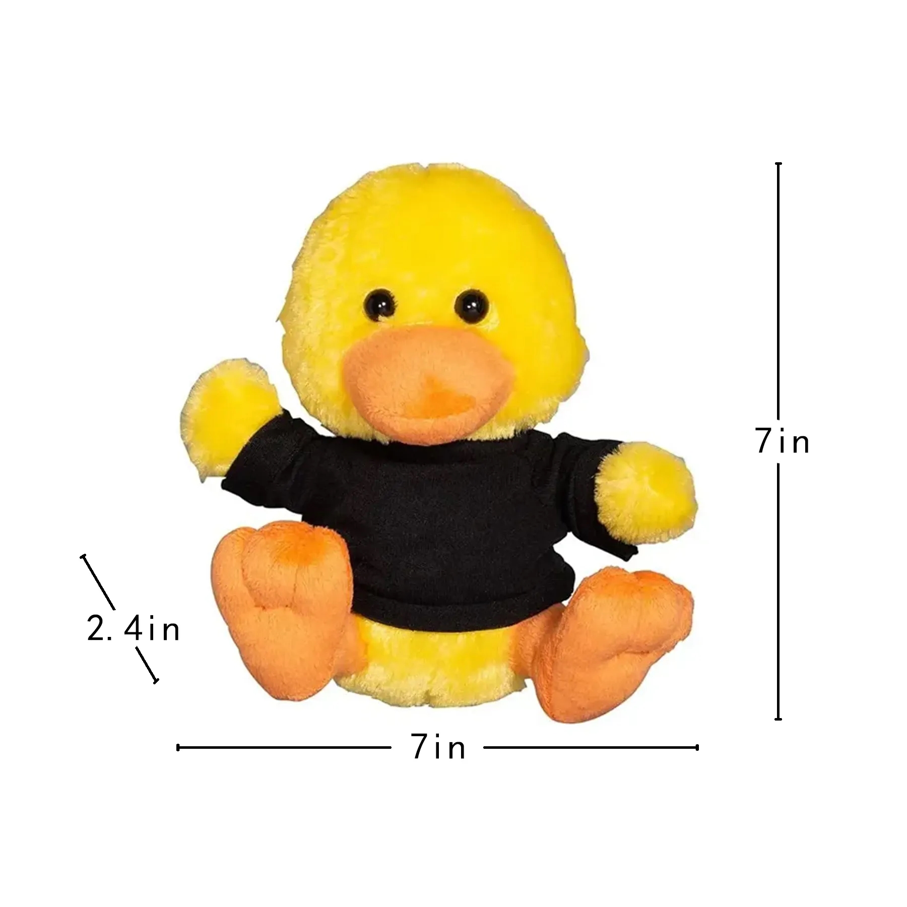 7 Inch Plush Duck With Custom Polyester T Shirt - Image 2