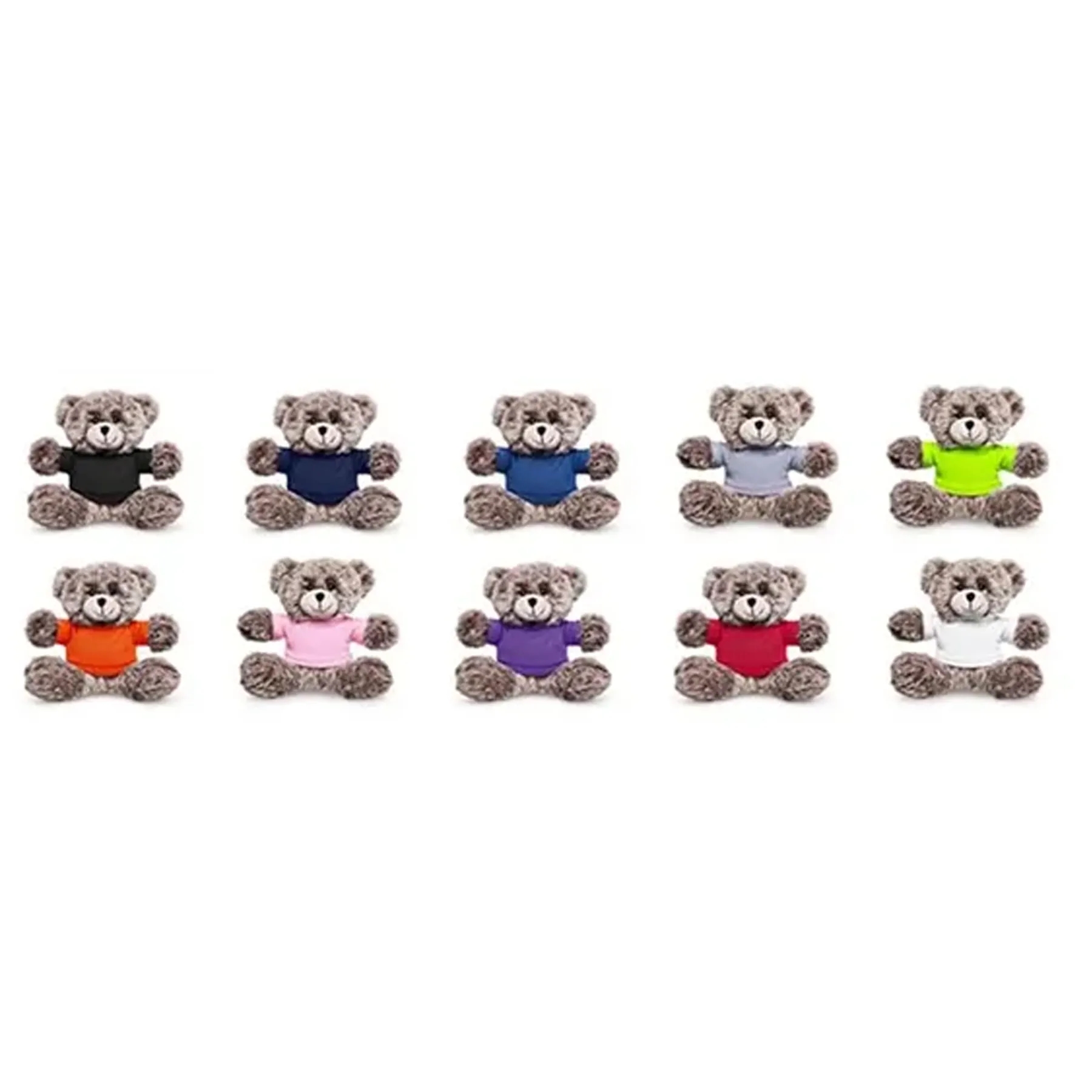 7 Inch Soft Plush Bear With Custom Polyester T Shirt - Image 3