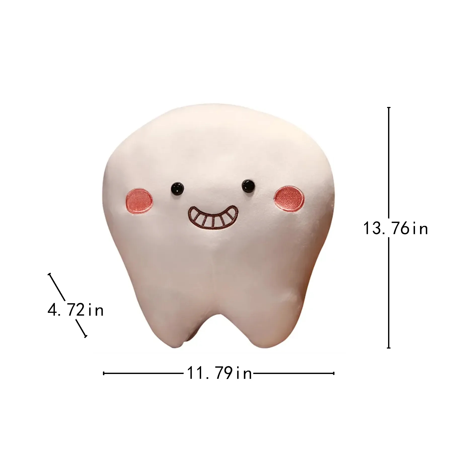 Tooth Plush Toy With Front Silkscreen Imprint Area - Image 2