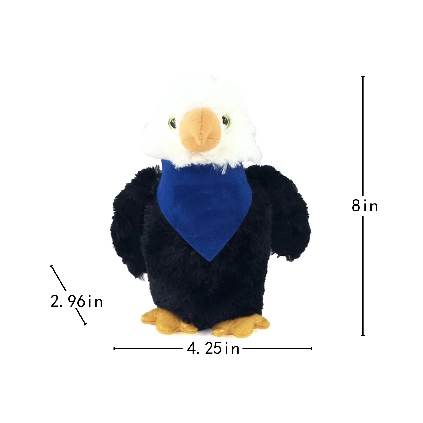 8" Liberty Eagle Plush With Bandana For Patriotic Promotions - Image 2