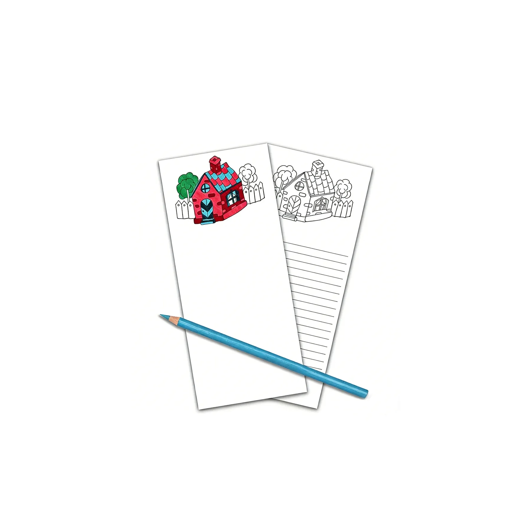 3.5" x 8" Custom Real Estate Coloring Notepad With 50 Sheets - Image 3