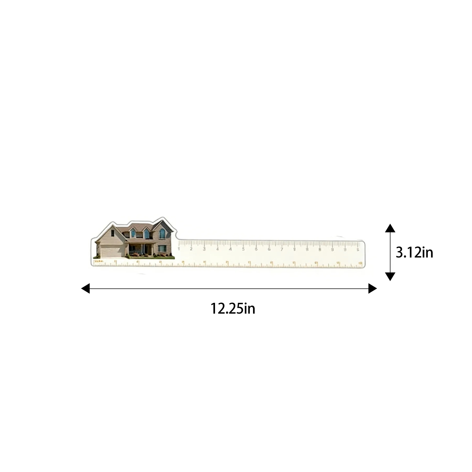 12in Full Color House Ruler For Real Estate And Schools - Image 2