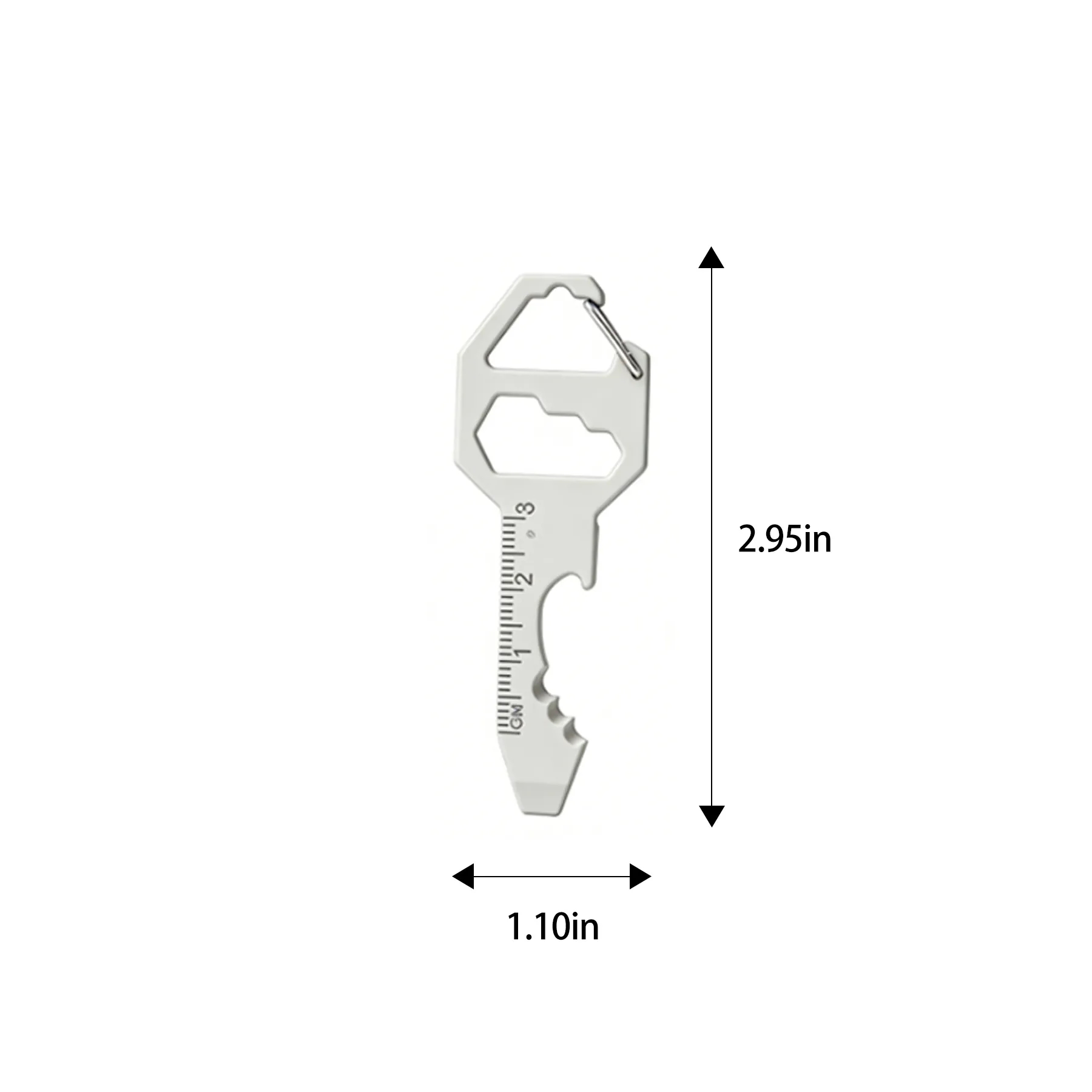 Compact Stainless Steel Key Pocket Multi Tool Opener - Image 2
