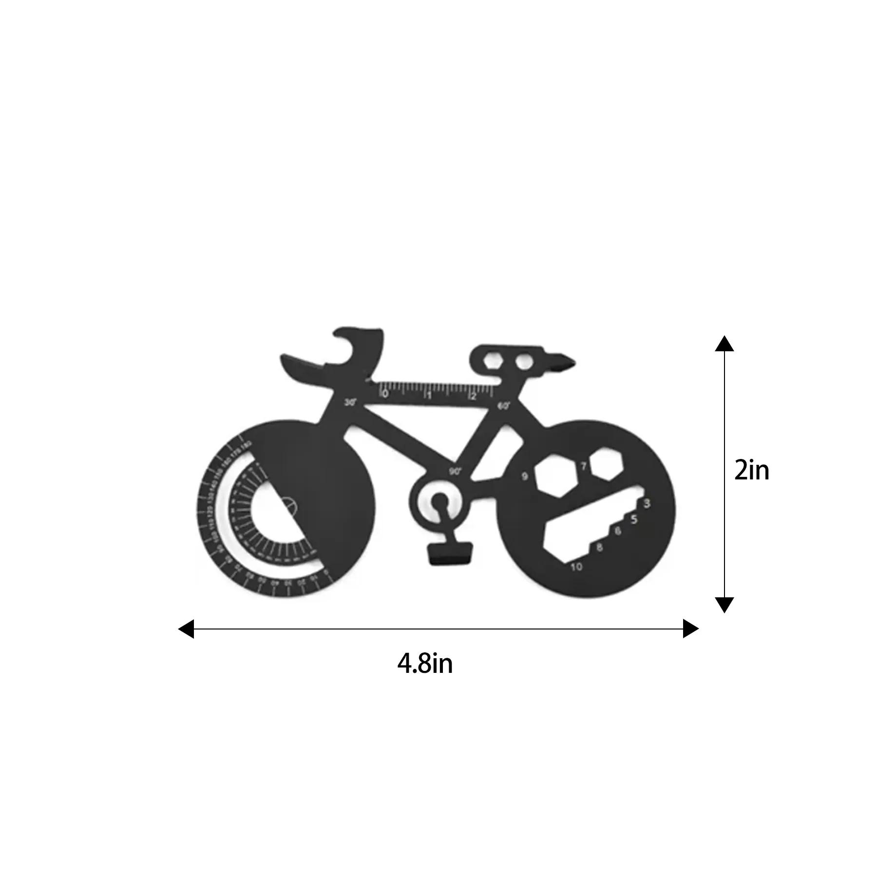 Premium Bicycle Shape Stainless Steel Pocket Tool - Image 2