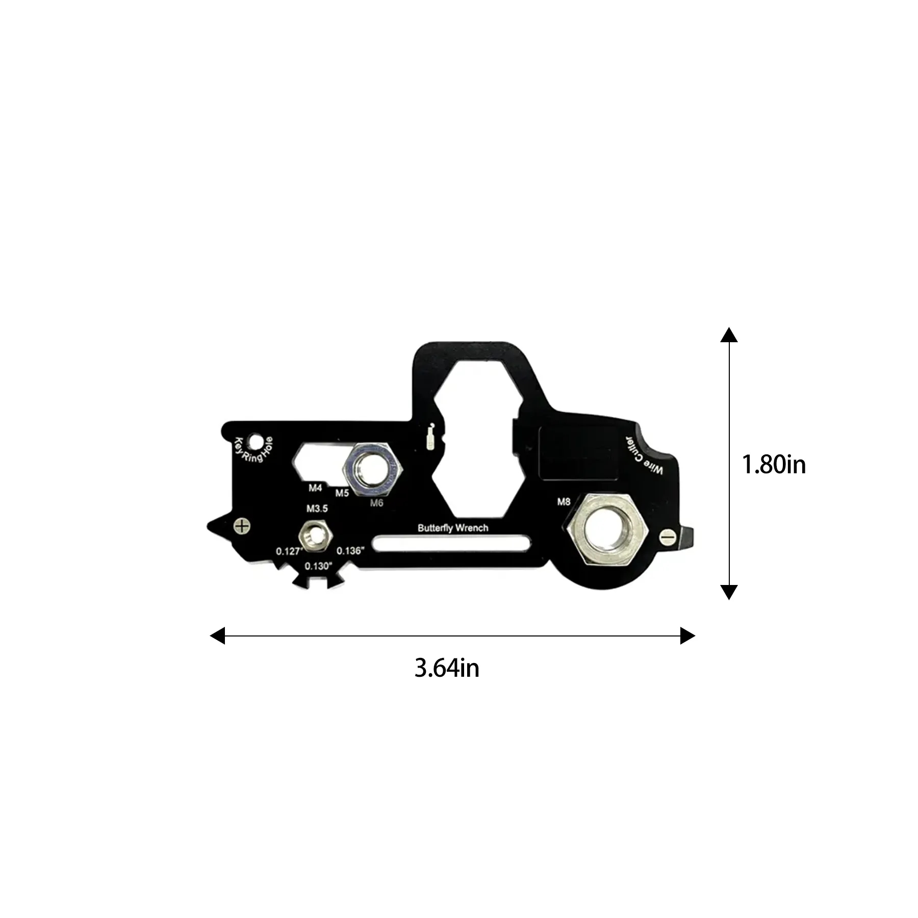 Pickup Truck Wallet Multi Tool Card In Stainless Steel - Image 2