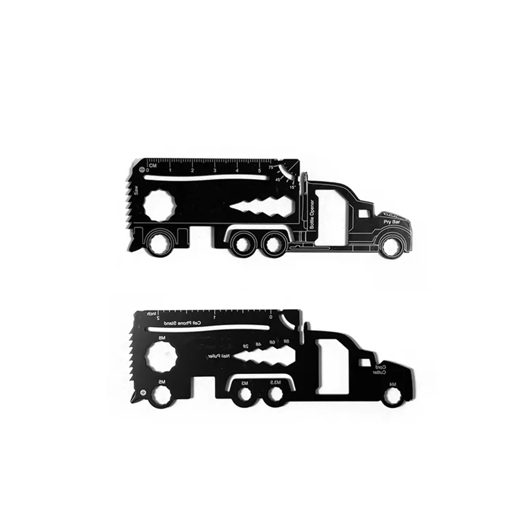 Truck Shaped Stainless Steel Wallet Multi Tool Card - Image 3