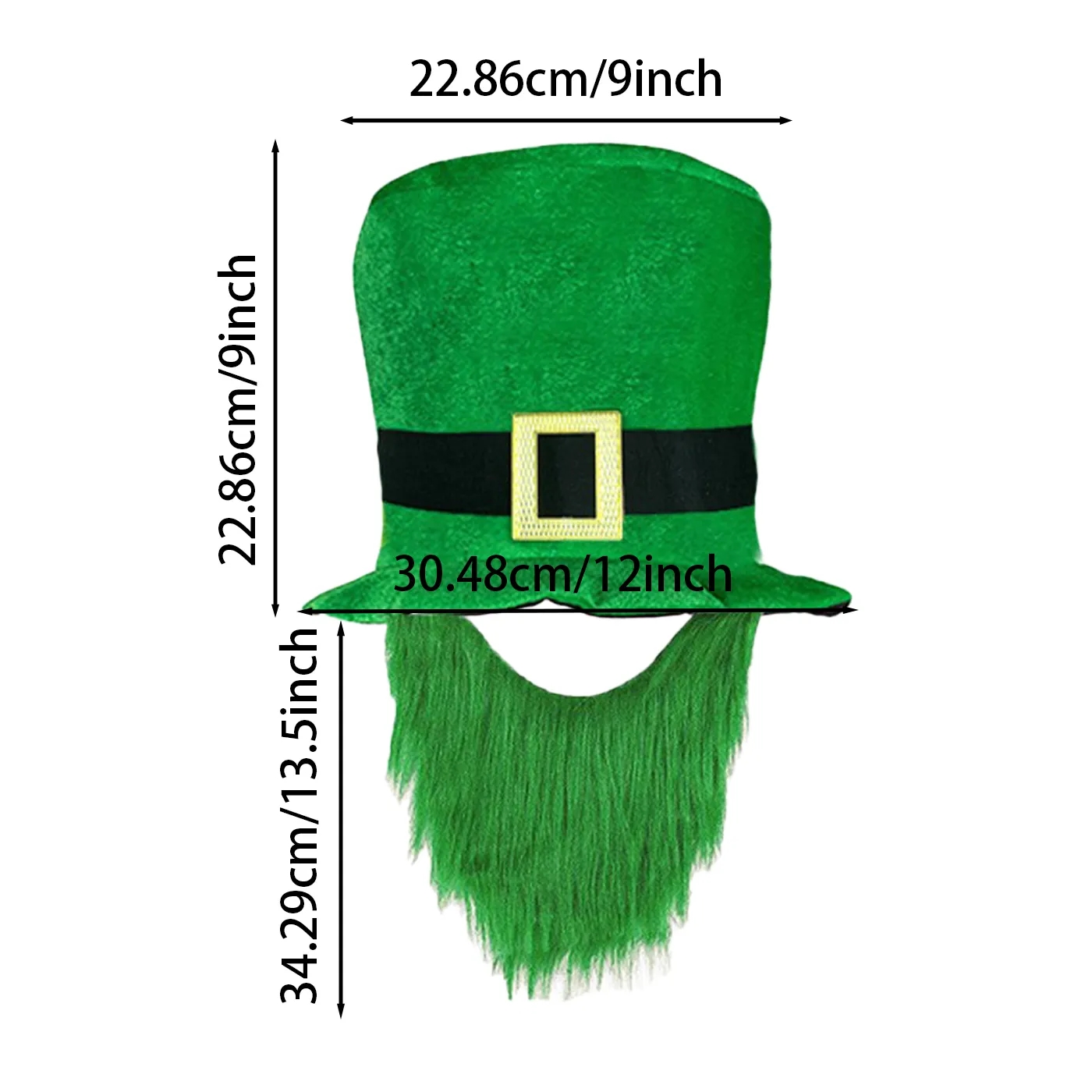Festive Green Beard Hat For St. Patrick's Day Events - Image 2
