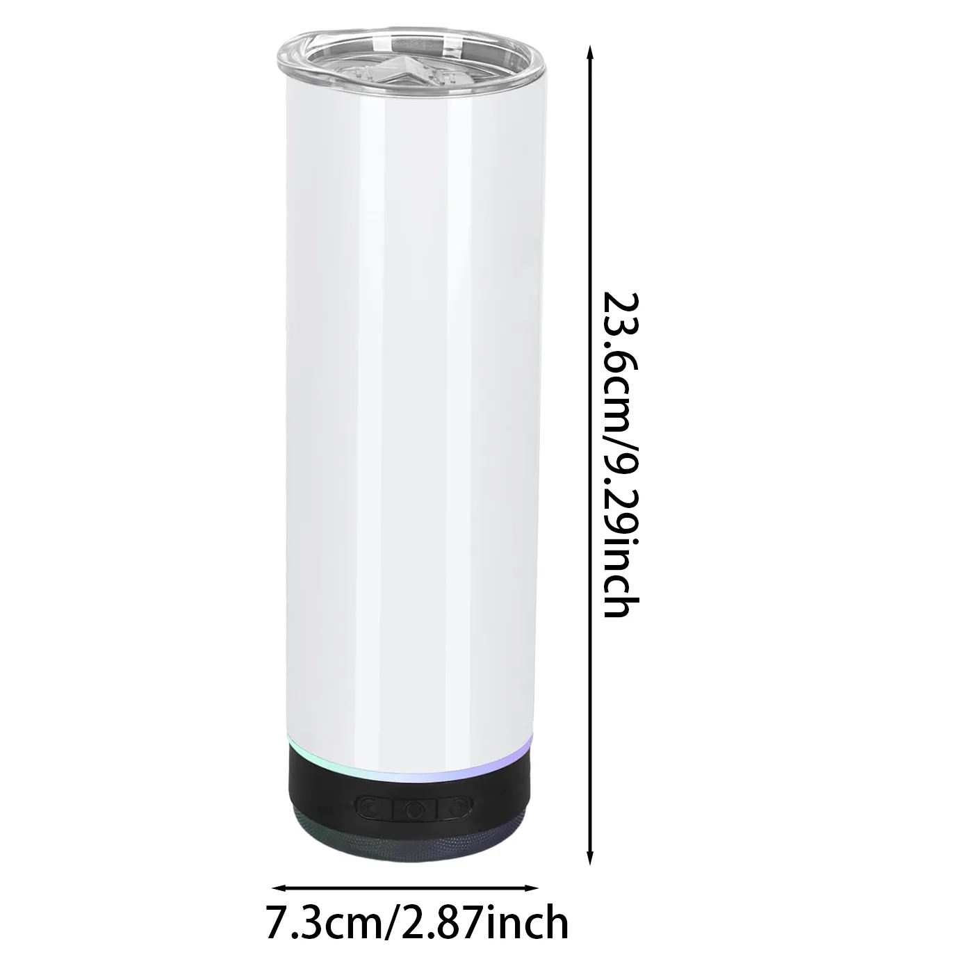20 Oz Wireless Speaker Bottle Tumbler With Straw Lid - Image 2