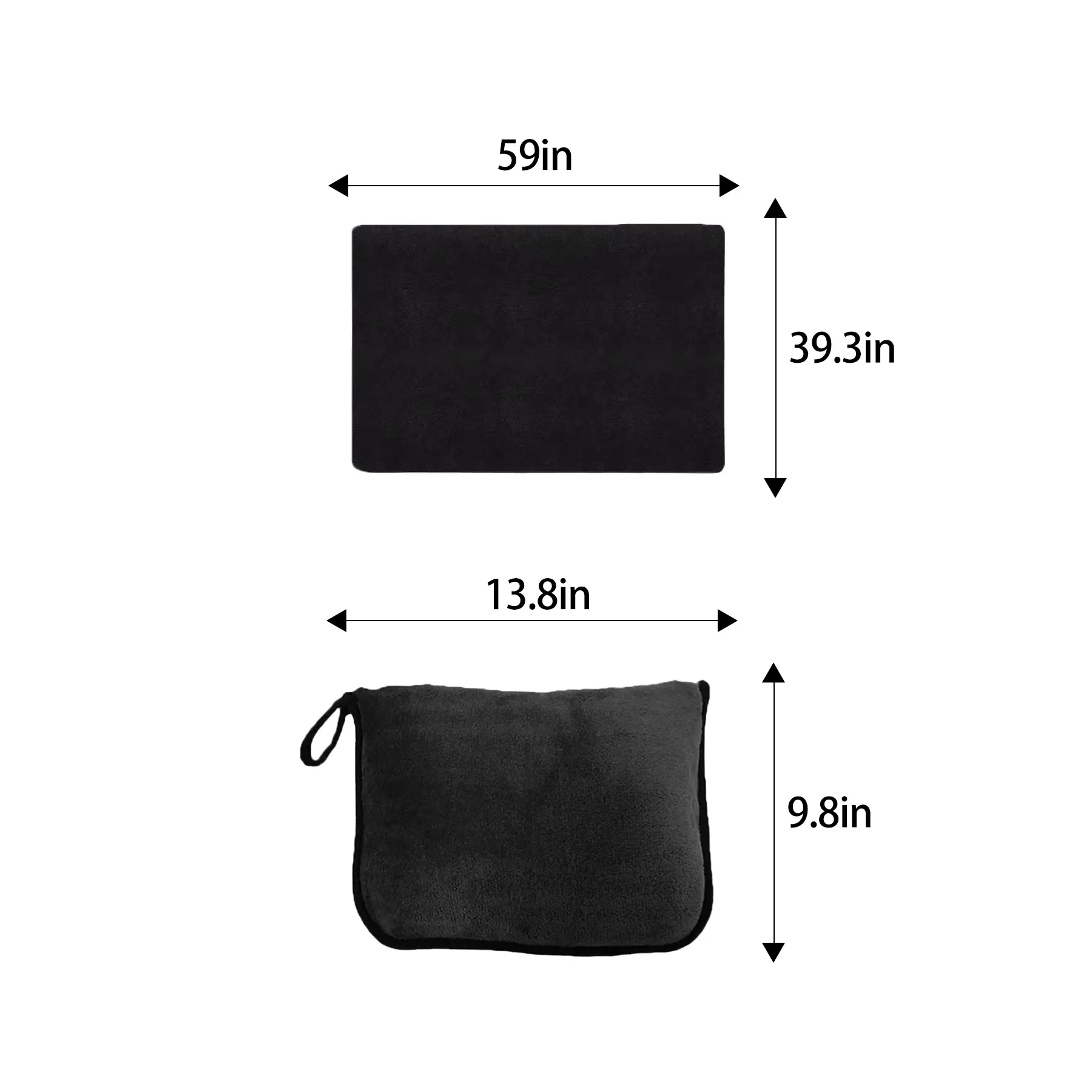 Premium 2 In 1 Travel Blanket Pillow With Zipper - Image 2
