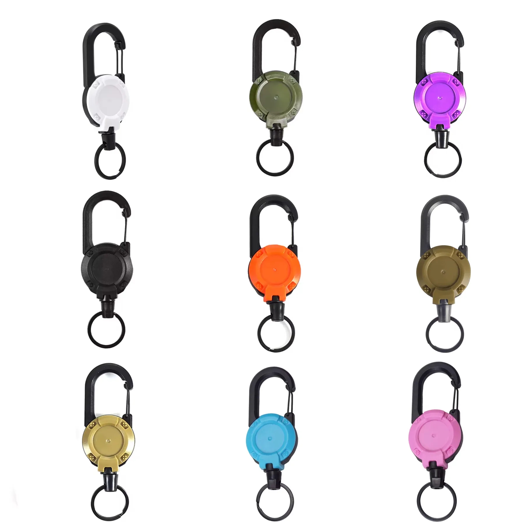 Retractable Carabiner Badge Clip With Lanyard Reel - Image 3