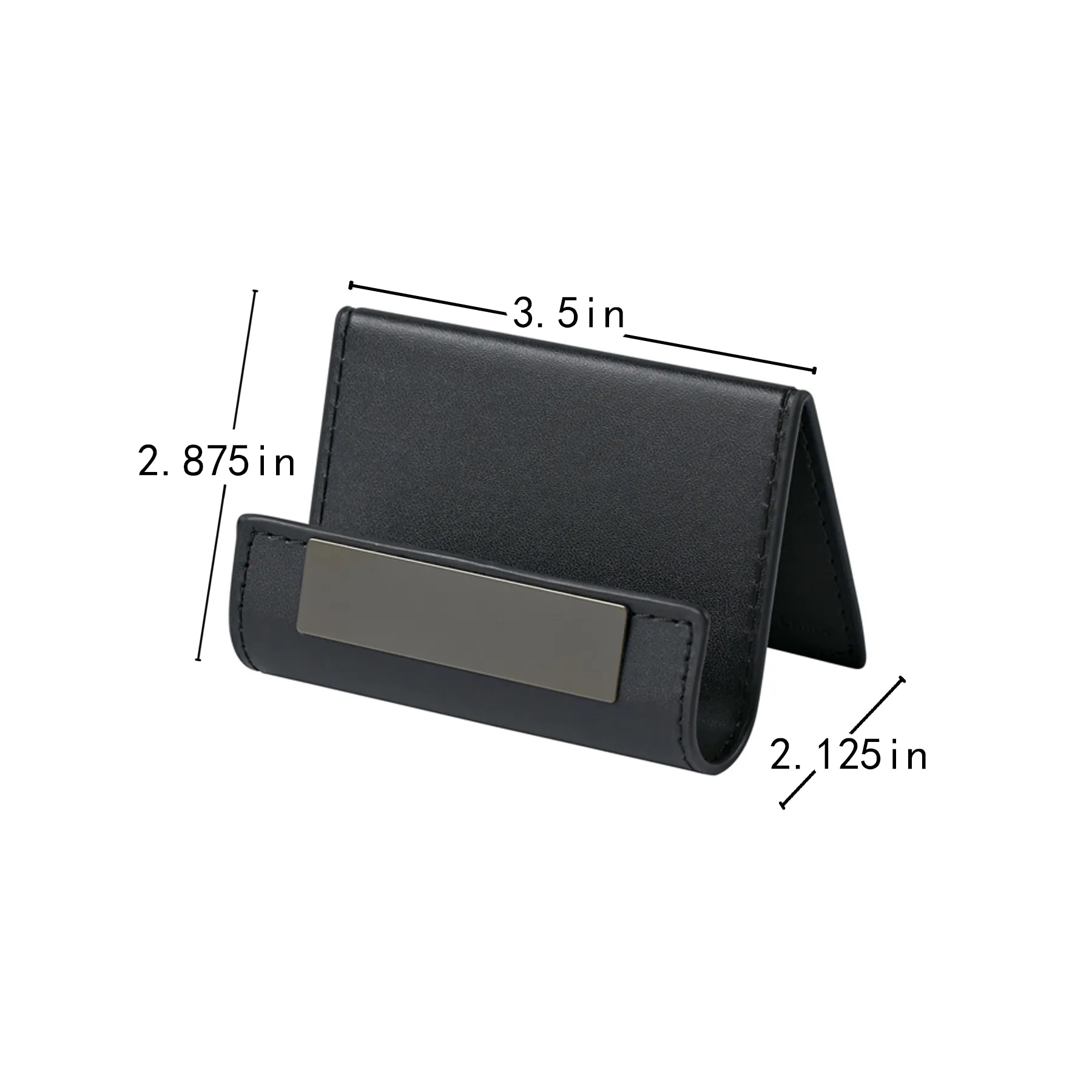 Executive Card And Media Stand With Leatherette Finish - Image 2