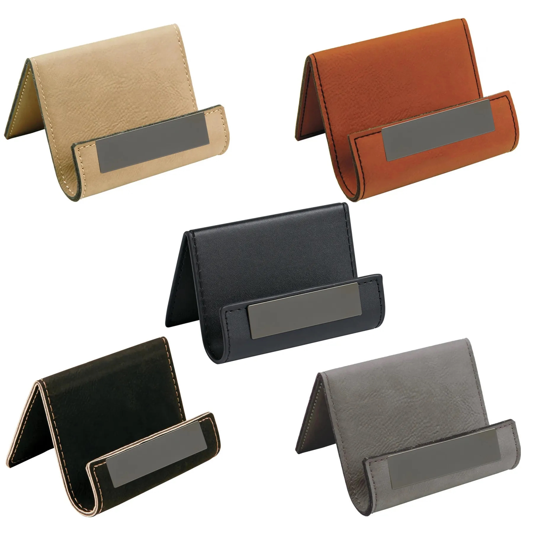 Executive Card And Media Stand With Leatherette Finish - Image 3